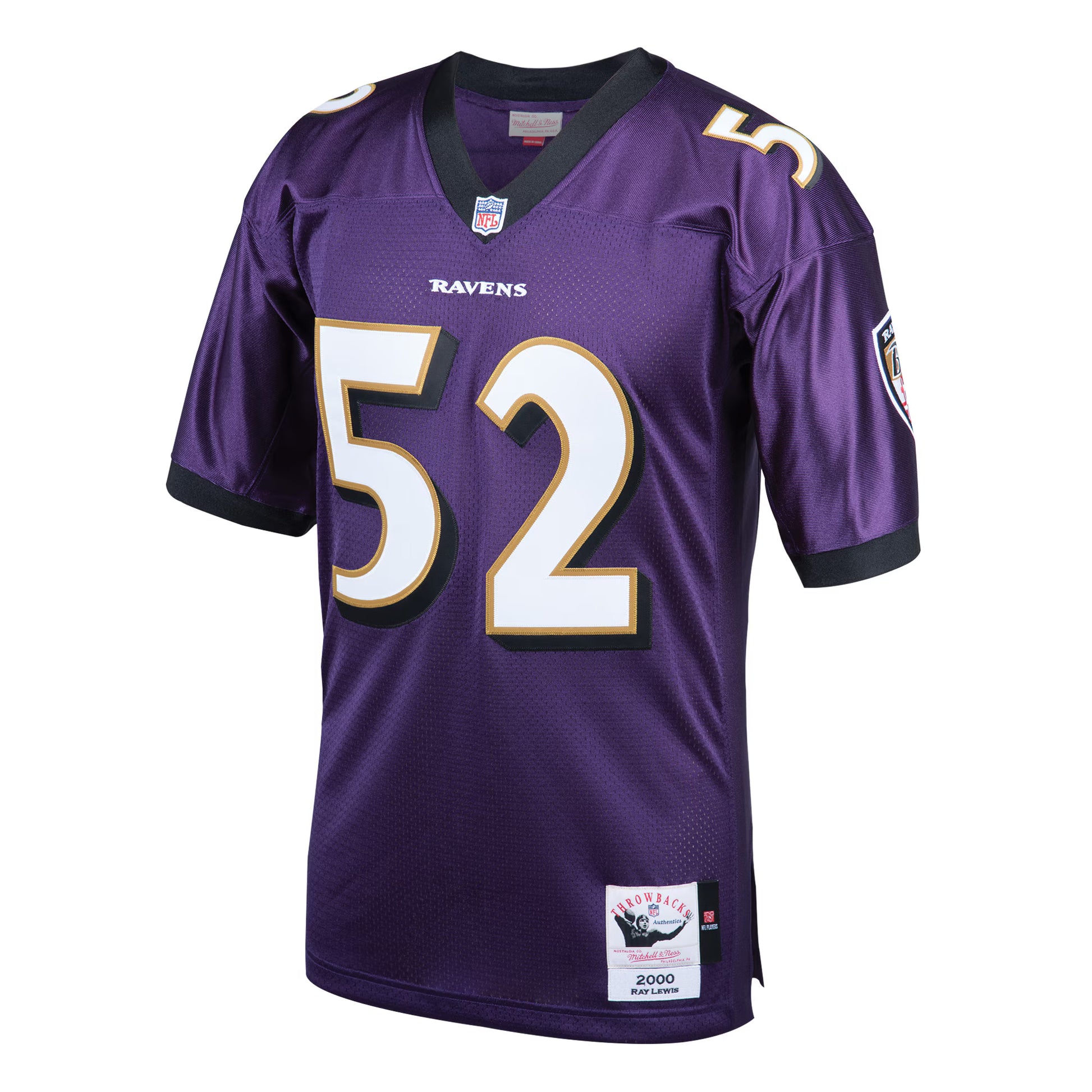 Ray Lewis Baltimore Ravens 2000 Mitchell &amp; Ness Authentic Throwback Retired Player Jersey - Purple