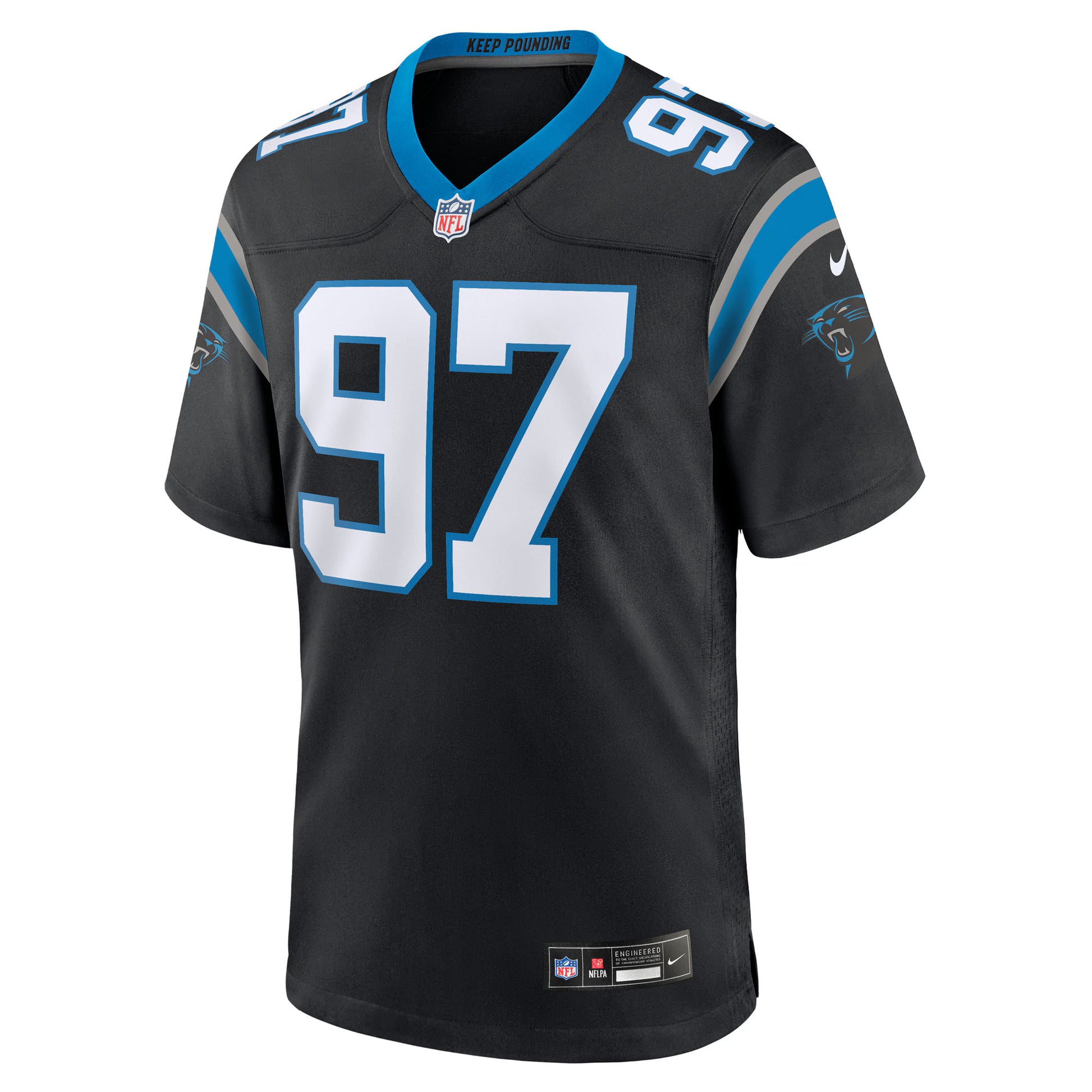 Bobby Brown III Carolina Panthers Nike Team Game Jersey -  Black