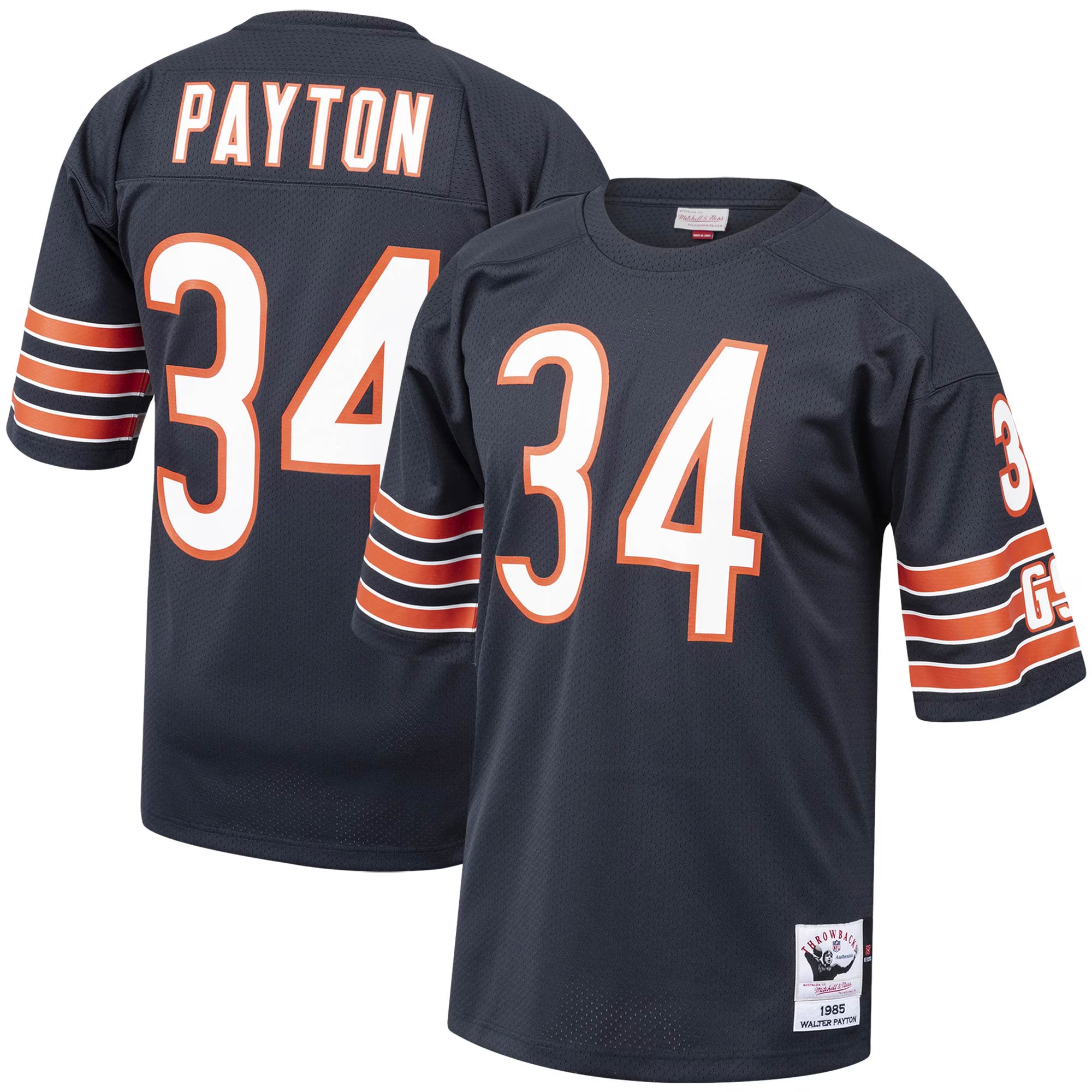 Walter Payton Chicago Bears 1985 Mitchell &amp; Ness Authentic Throwback Retired Player Jersey - Navy