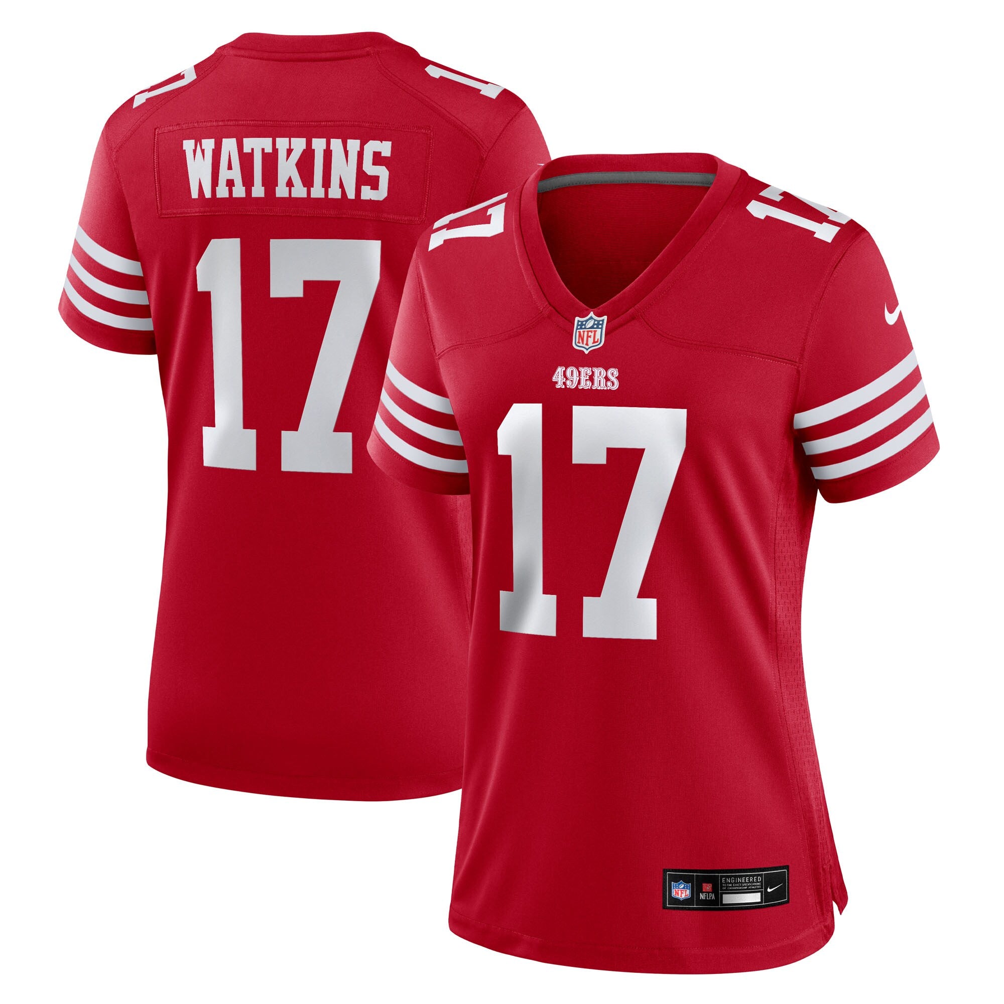 Jordan Watkins San Francisco 49ers Nike Women's Team Game Jersey -  Scarlet