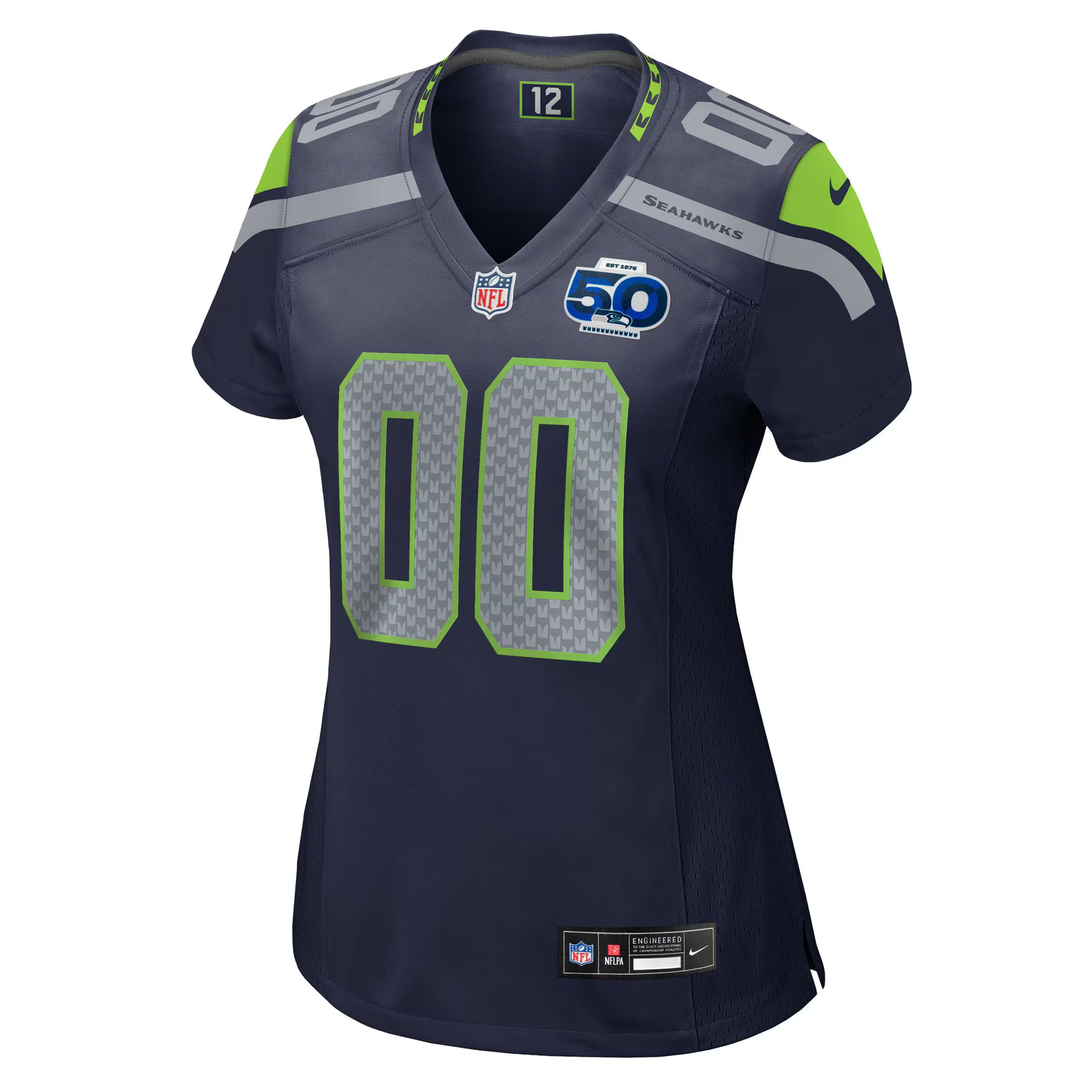Seattle Seahawks Nike Women's 50th Season Team Custom Game Jersey - College Navy