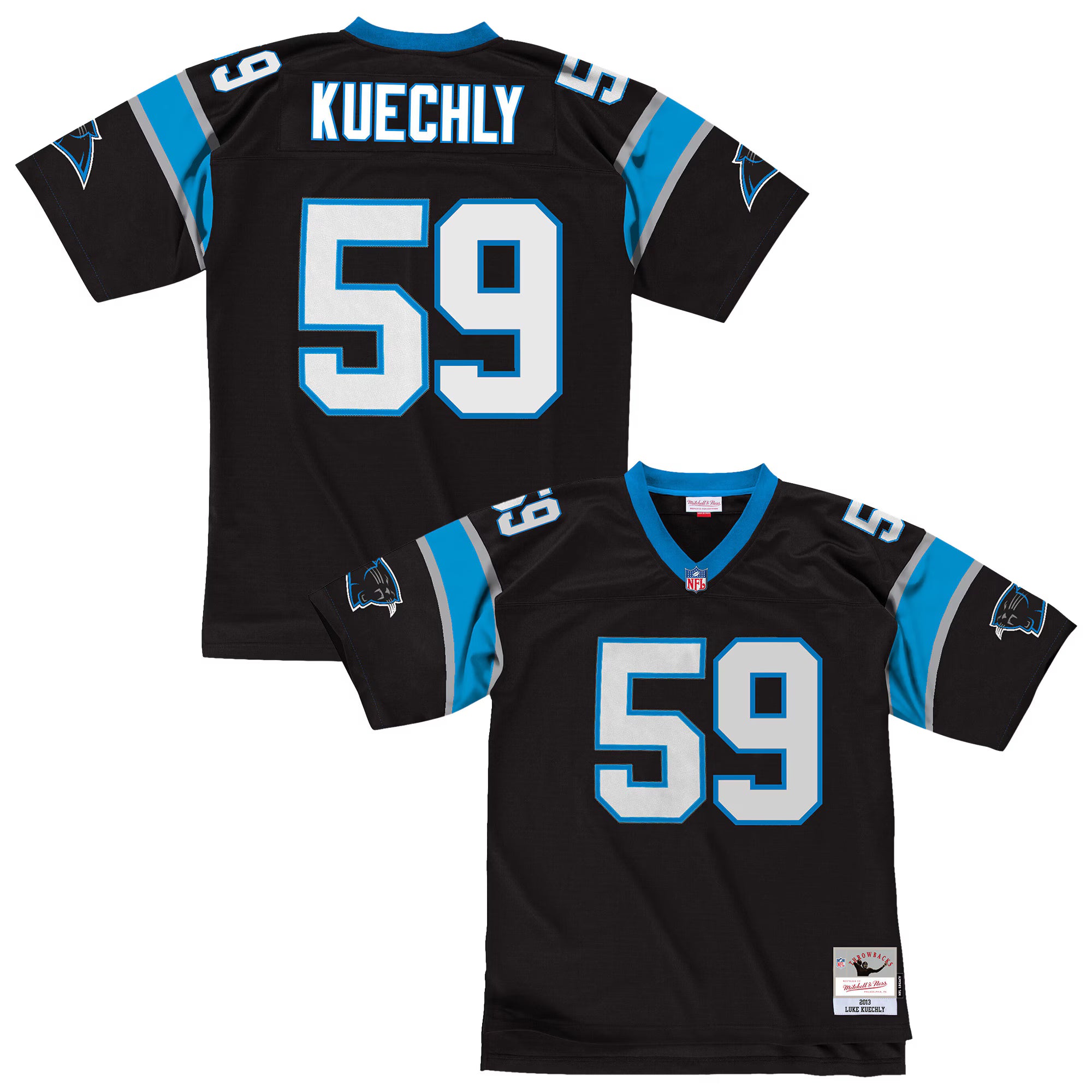 Luke Kuechly Carolina Panthers Mitchell &amp; Ness 2013 Legacy Throwback Replica Jersey - Black