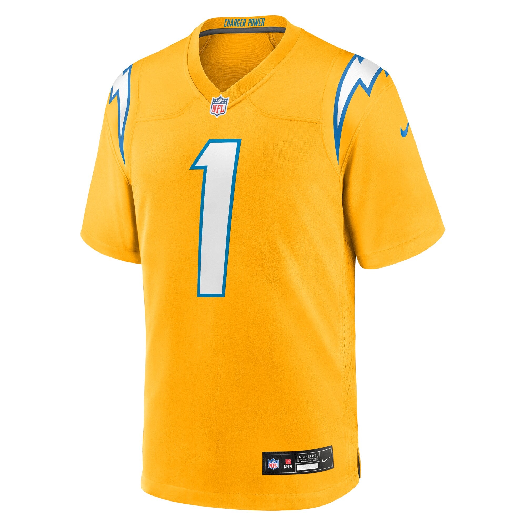 Quentin Johnston Los Angeles Chargers Nike Alternate Charger Power Game Player Jersey - Gold