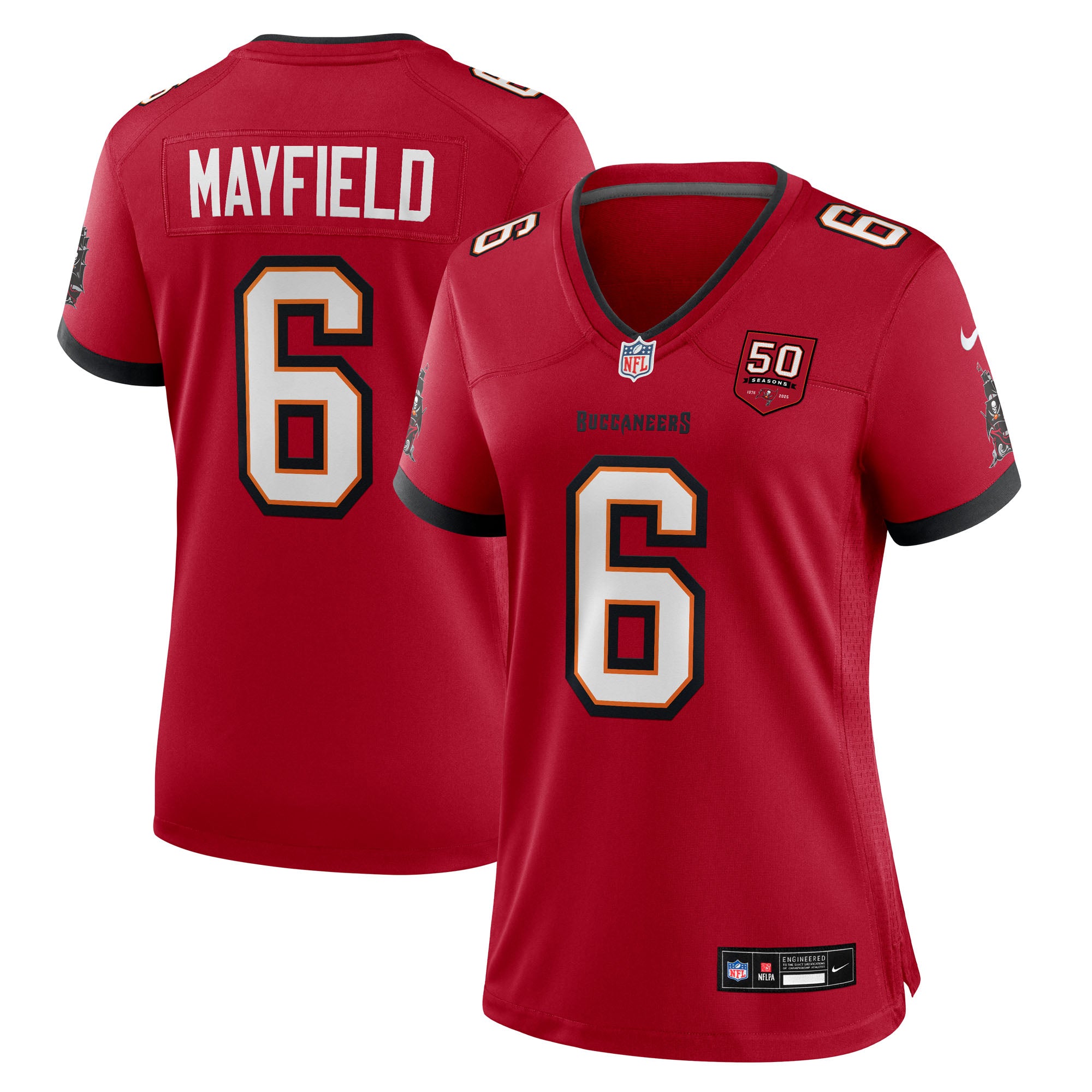Baker Mayfield Tampa Bay Buccaneers Nike Women's 50th Season Team Game Jersey - Red