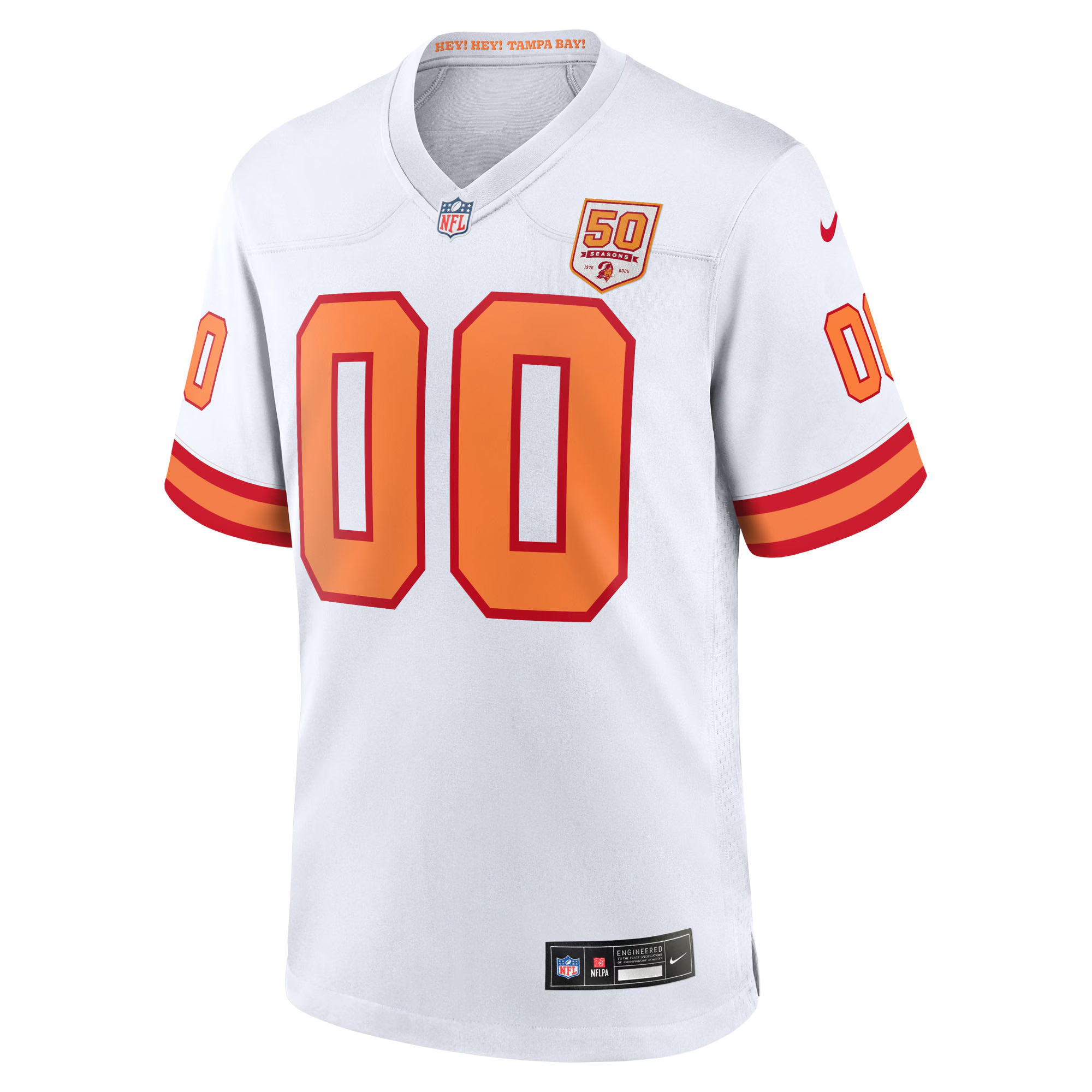 76 Tampa Bay Buccaneers Nike 50th Season Custom Game Jersey - White