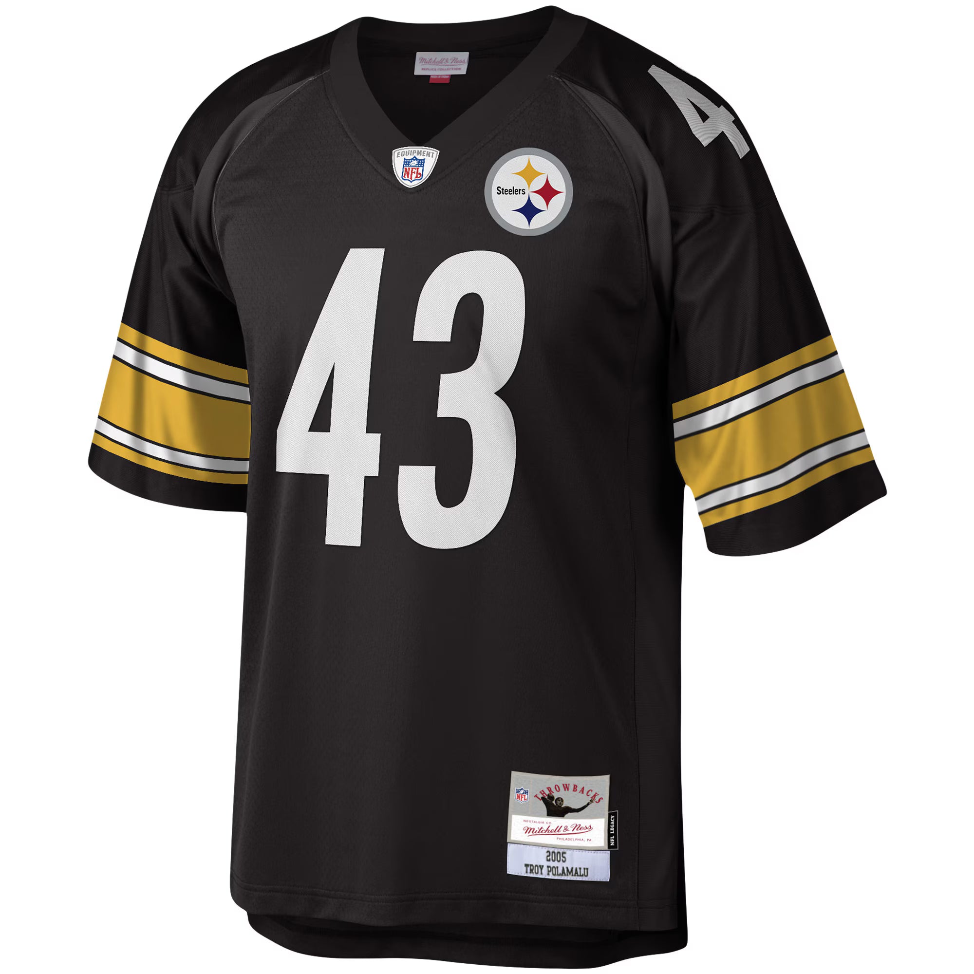 Troy Polamalu Pittsburgh Steelers Mitchell &amp; Ness Legacy Replica Jersey - Black