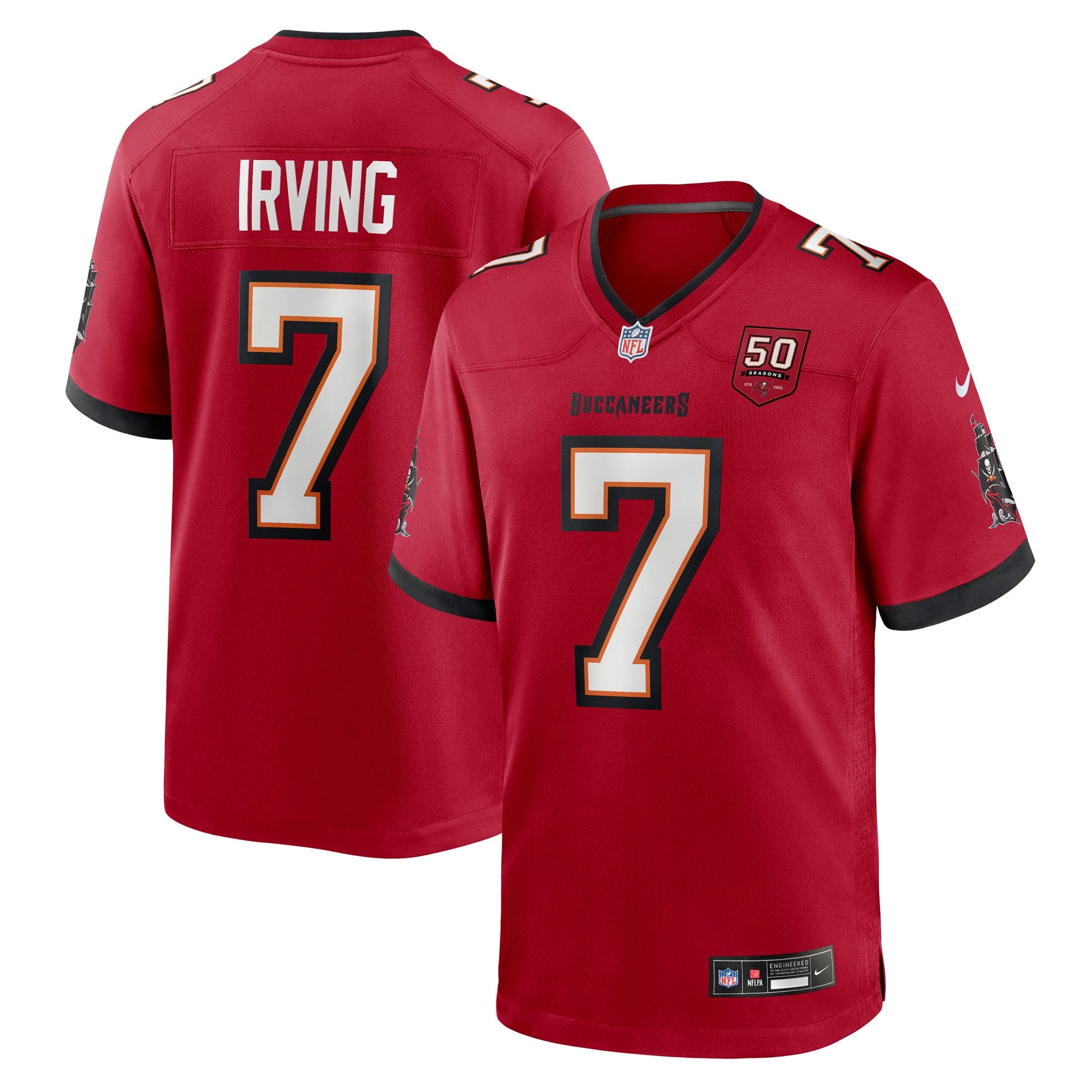Bucky Irving Tampa Bay Buccaneers Nike 50th Season Team Game Jersey - Red
