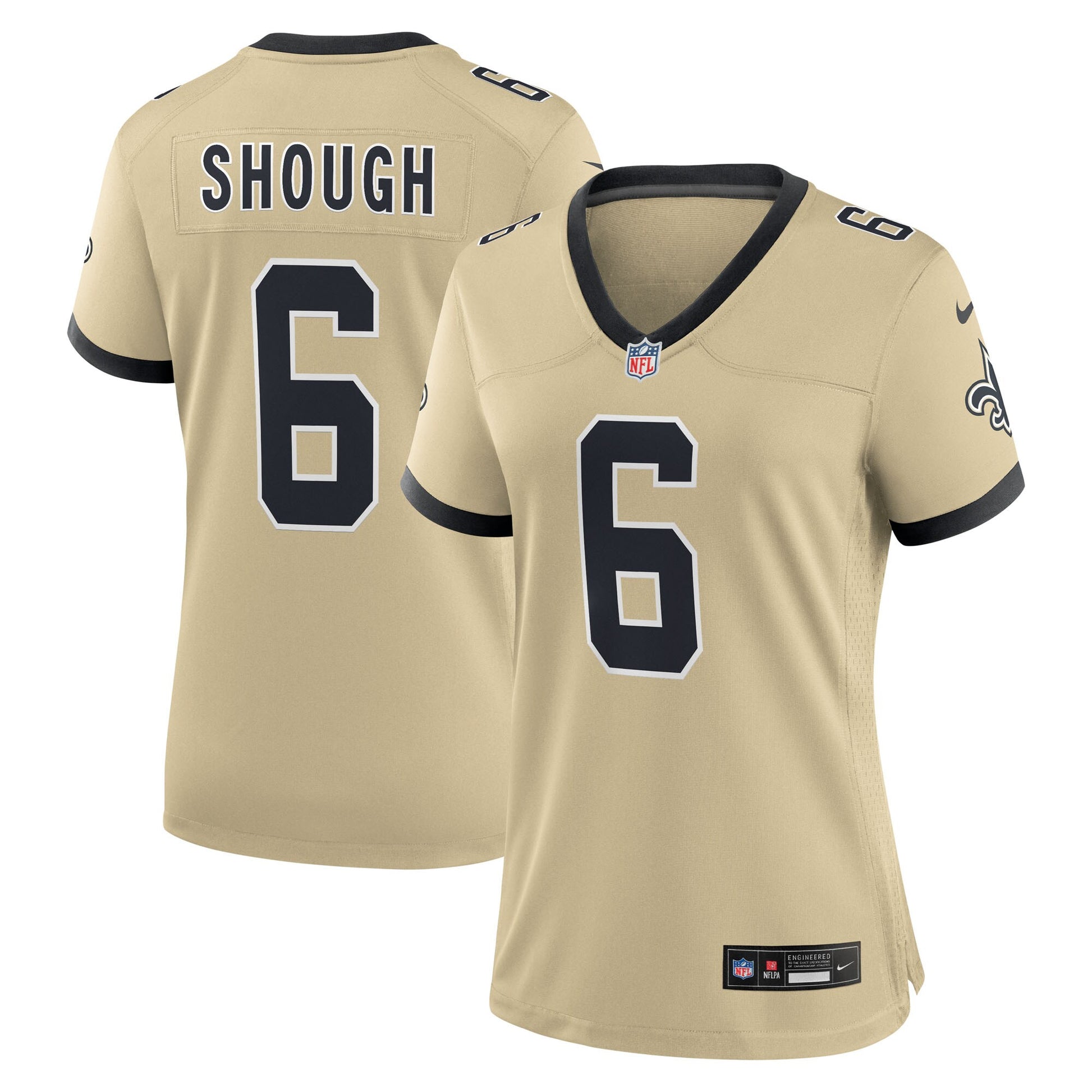 Tyler Shough New Orleans Saints Nike Women's Alternate Game Player Jersey - Gold
