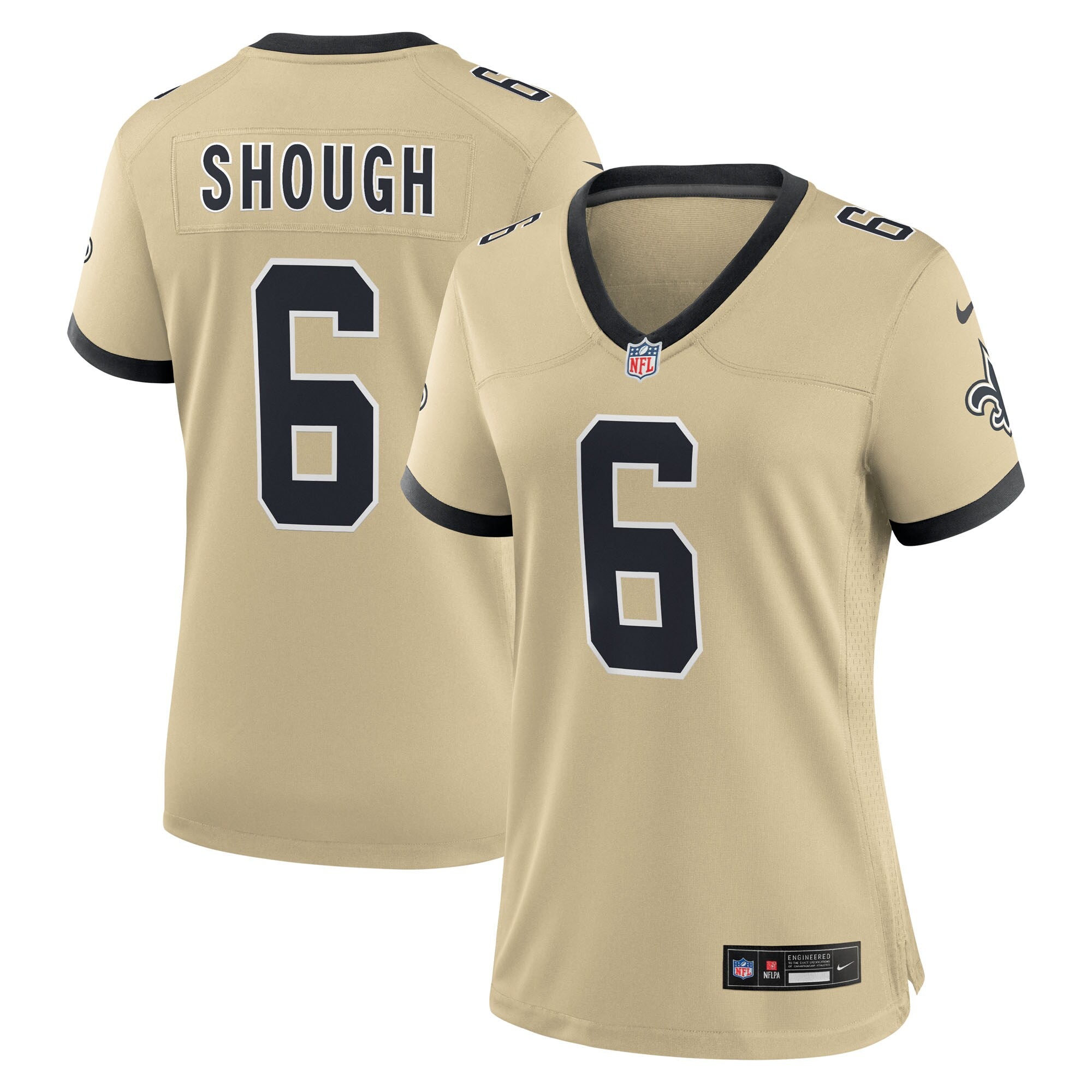 Tyler Shough New Orleans Saints Nike Women's Alternate Game Player Jersey - Gold