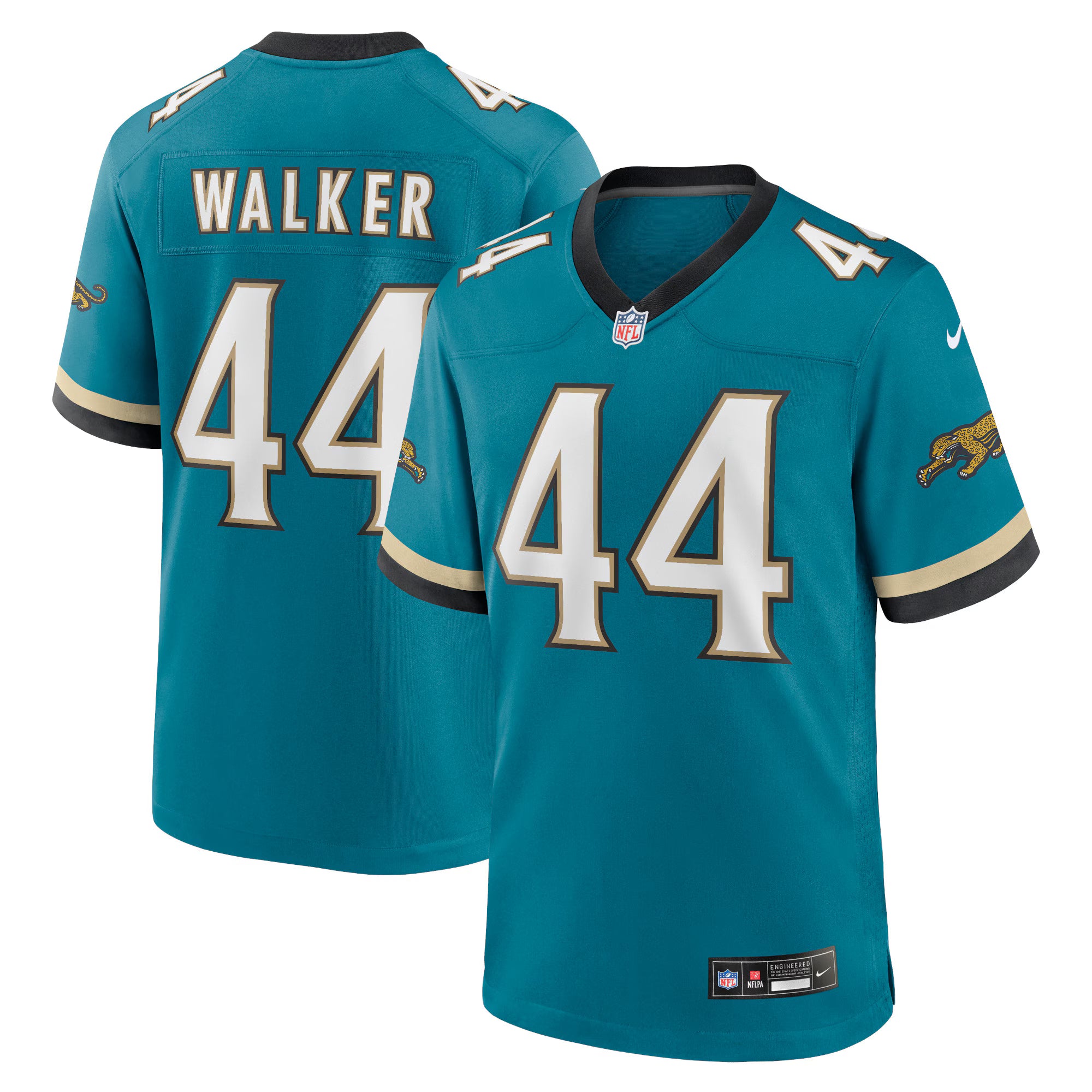 Travon Walker Jacksonville Jaguars Nike Prowler Throwback Player Game Jersey - Teal
