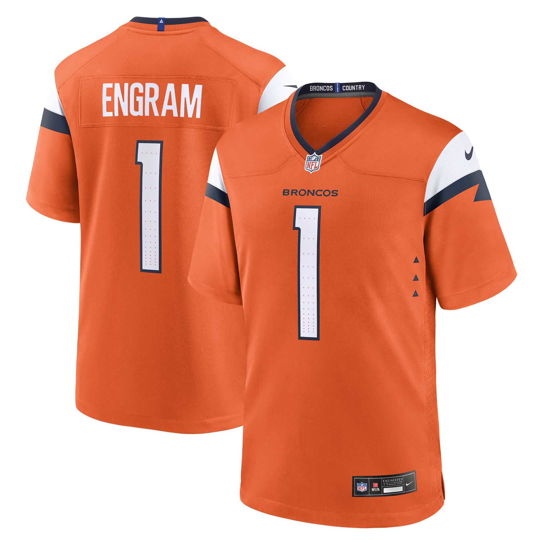 Evan Engram Denver Broncos Nike Team Game Jersey -  Orange