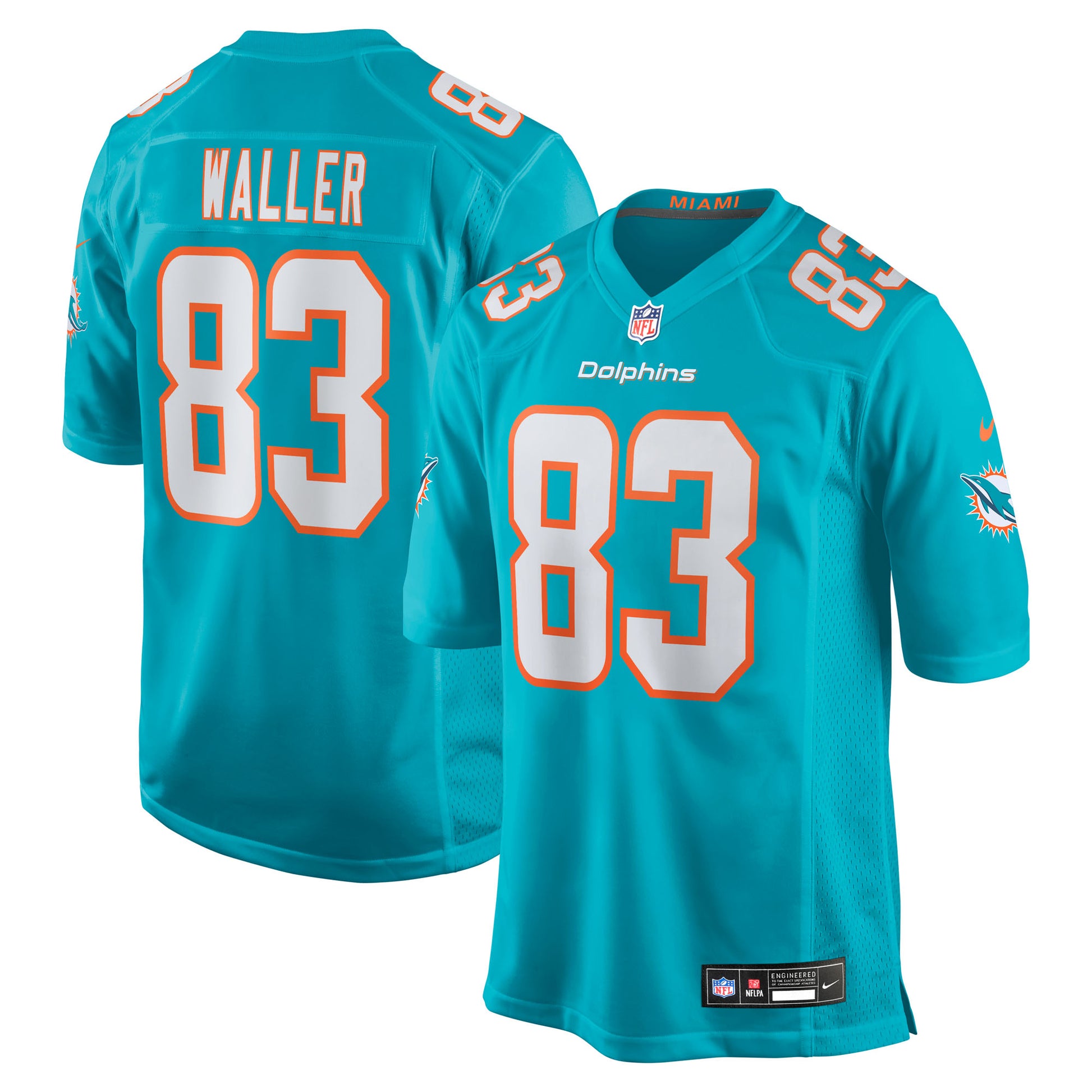 Darren Waller Miami Dolphins Nike Team Game Jersey -  Aqua