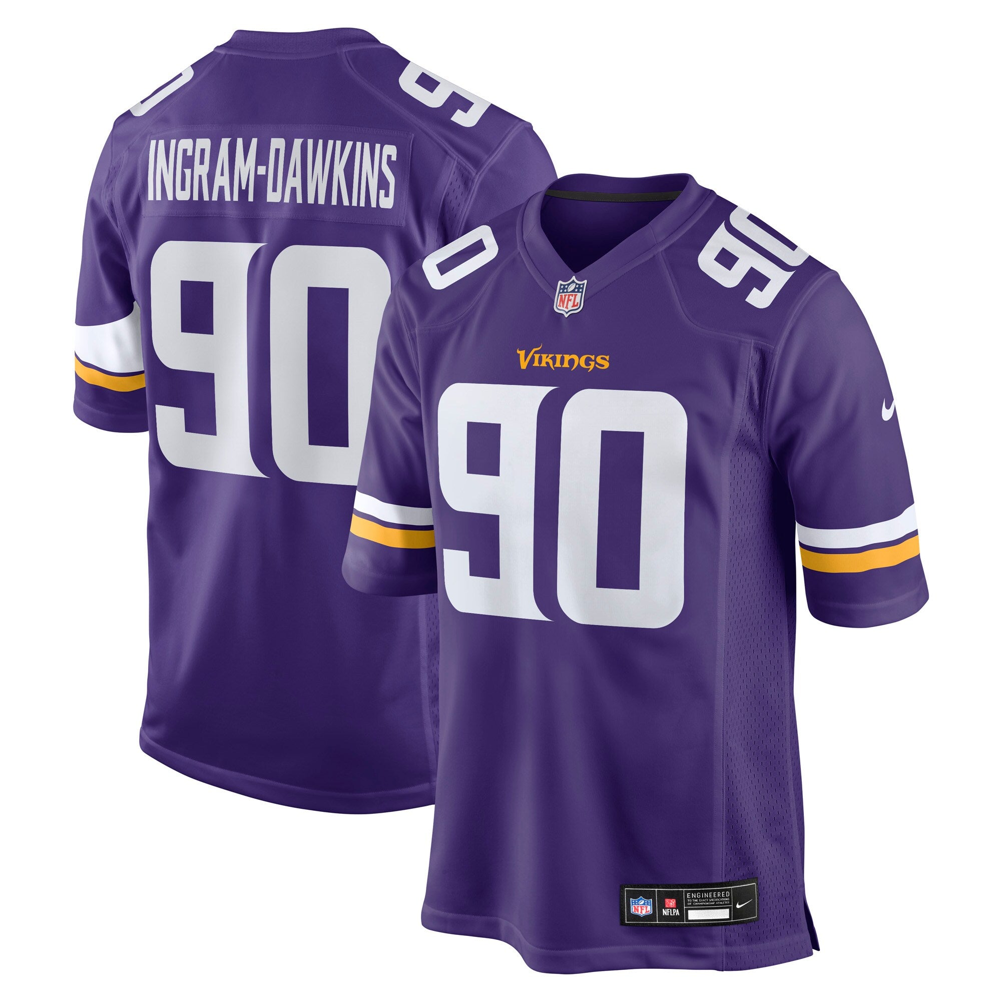 Tyrion Ingram-Dawkins Minnesota Vikings Nike Team Game Jersey -  Purple