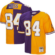 Randy Moss Minnesota Vikings Mitchell &amp; Ness 1998 Split Legacy Replica Jersey - Purple/Gold