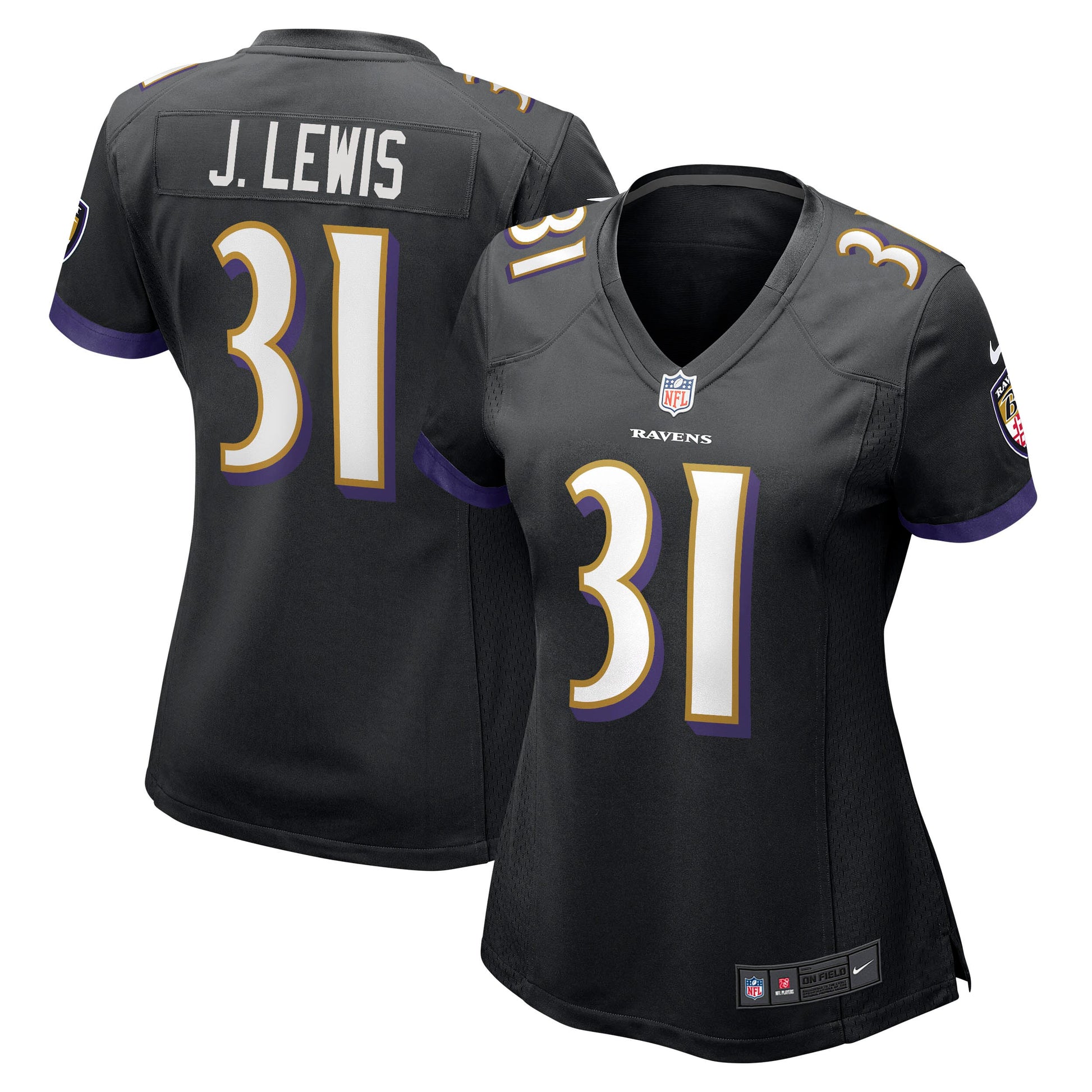 Jamal Lewis Baltimore Ravens Nike Women's Retired Player Jersey - Black