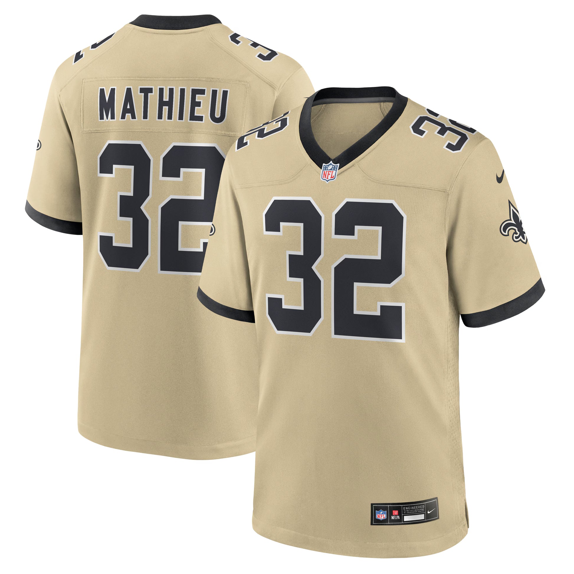 Tyrann Mathieu New Orleans Saints Nike Gameday Golds Alternate Game Player Jersey - Gold