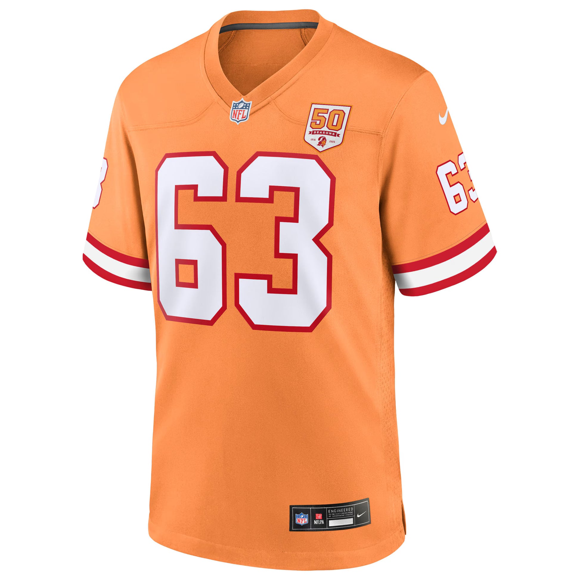 Lee Roy Selmon  Tampa Bay Buccaneers Nike 50th Season Game Jersey - Creamsicle