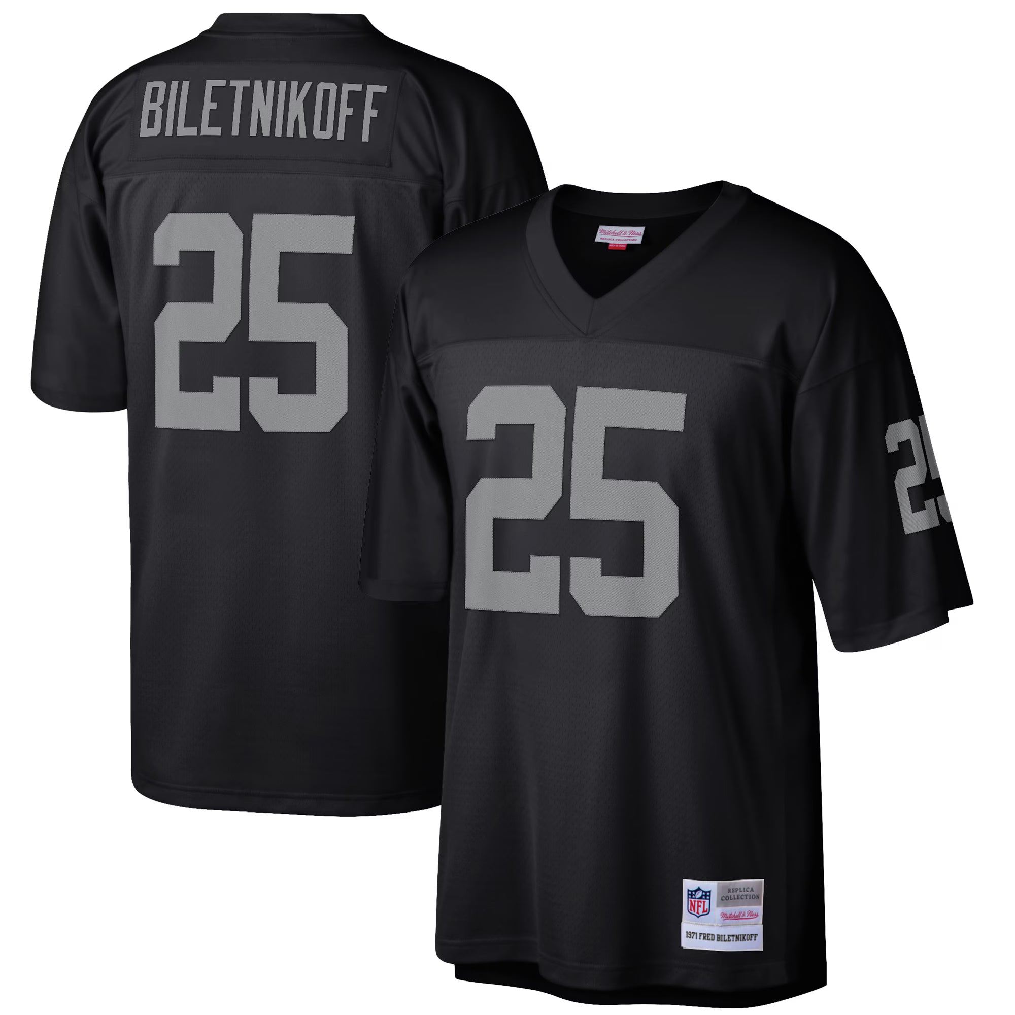Fred Biletnikoff Las Vegas Raiders Mitchell &amp; Ness Retired Player Legacy Replica Jersey - Black