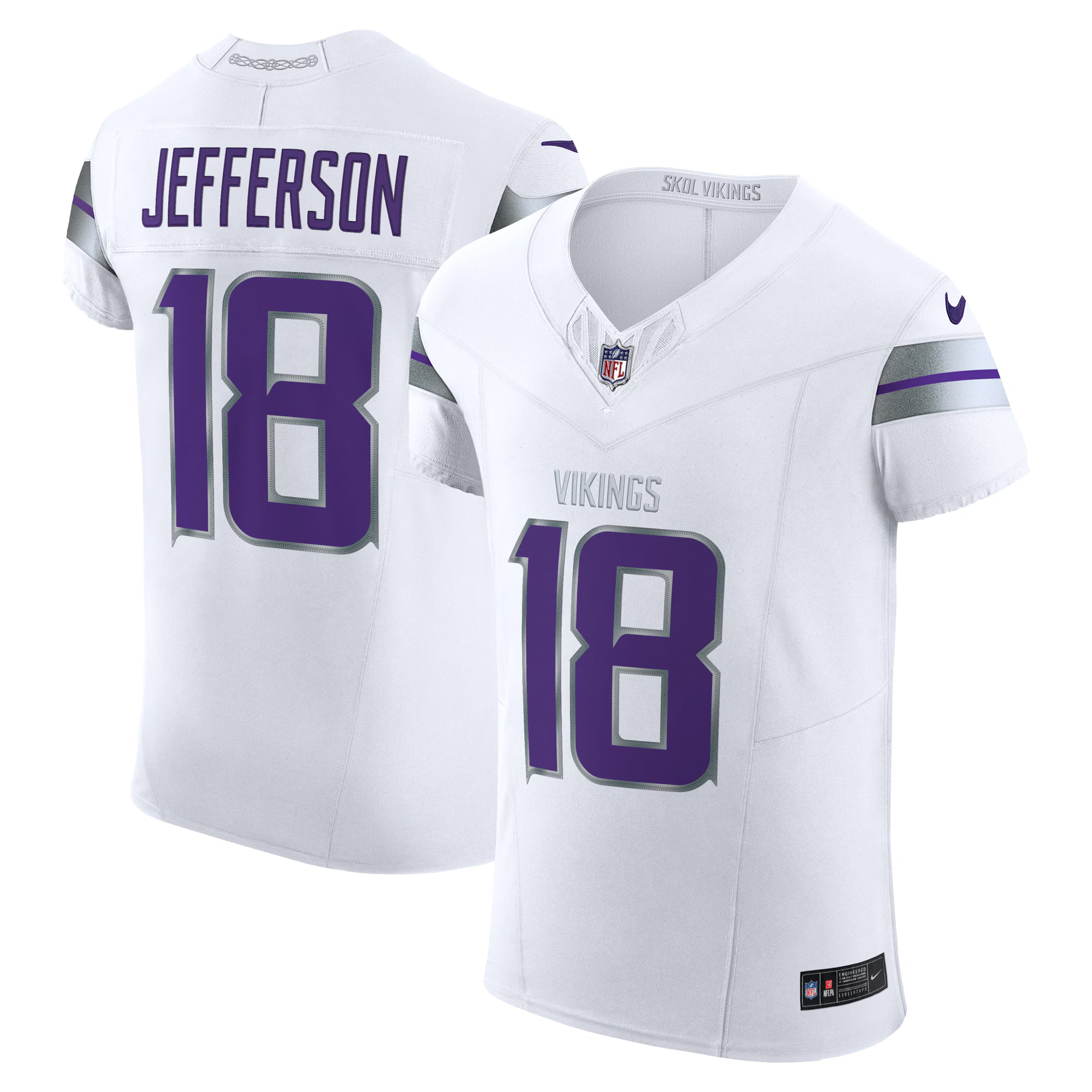 Justin Jefferson Minnesota Vikings Nike Alternate Vapor F.U.S.E. Elite Player Jersey - White
