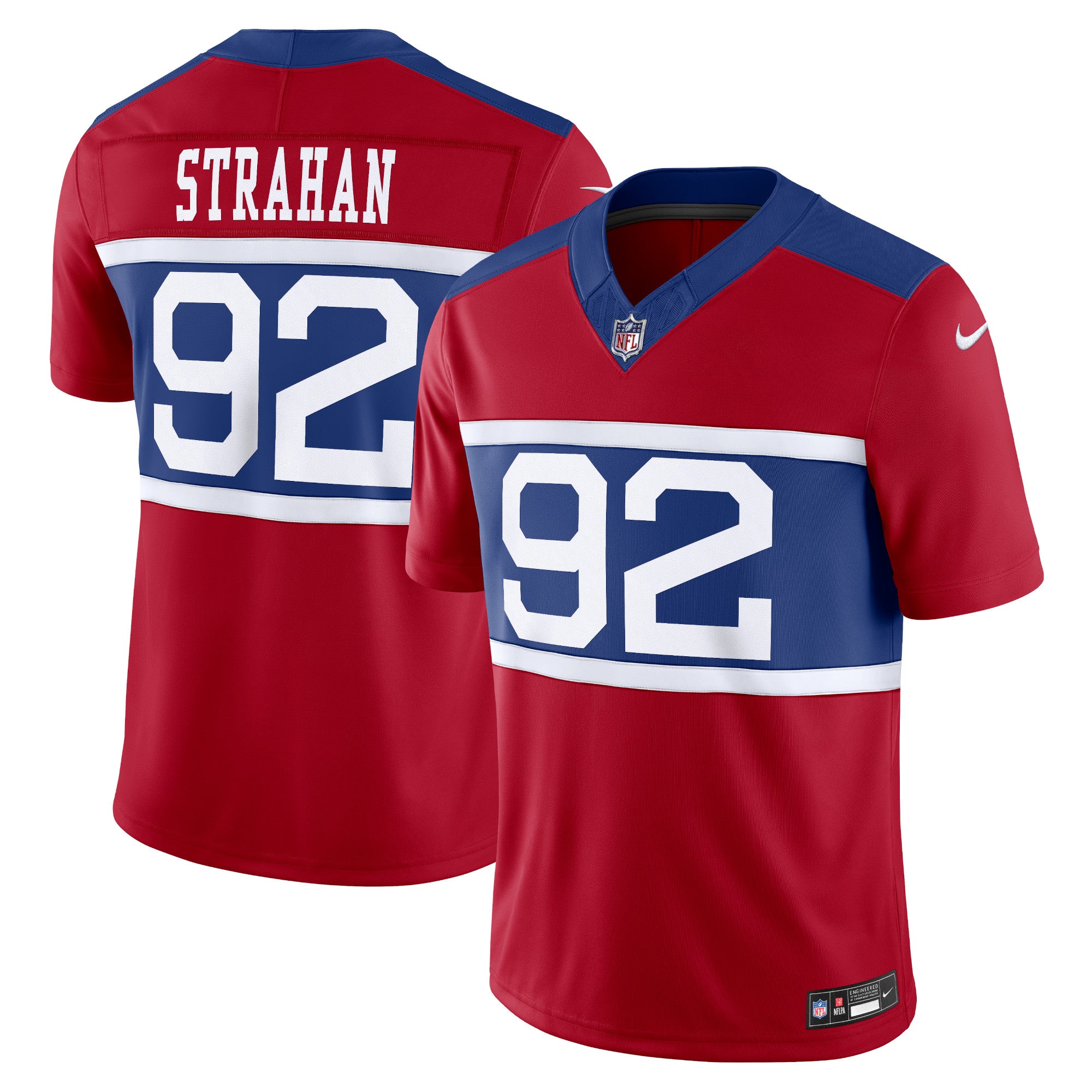 Michael Strahan New York Giants Nike Alternate Vapor F.U.S.E. Retired Player Limited Jersey - Century Red