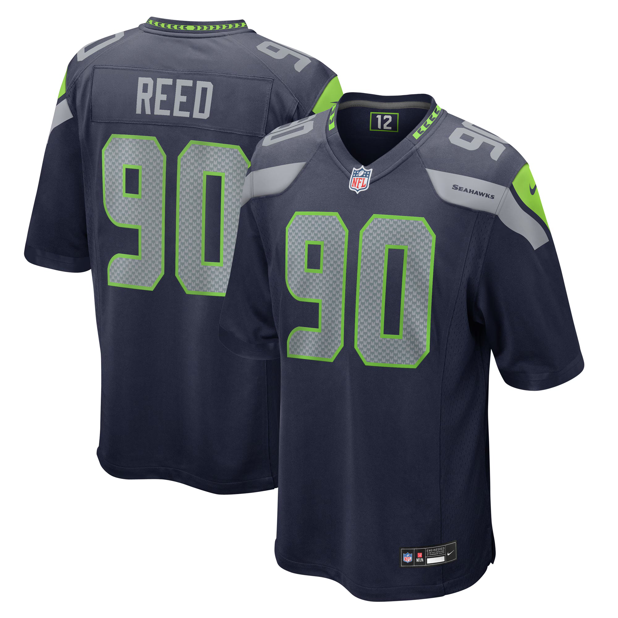 Jarran Reed Seattle Seahawks Nike  Game Jersey -  College Navy