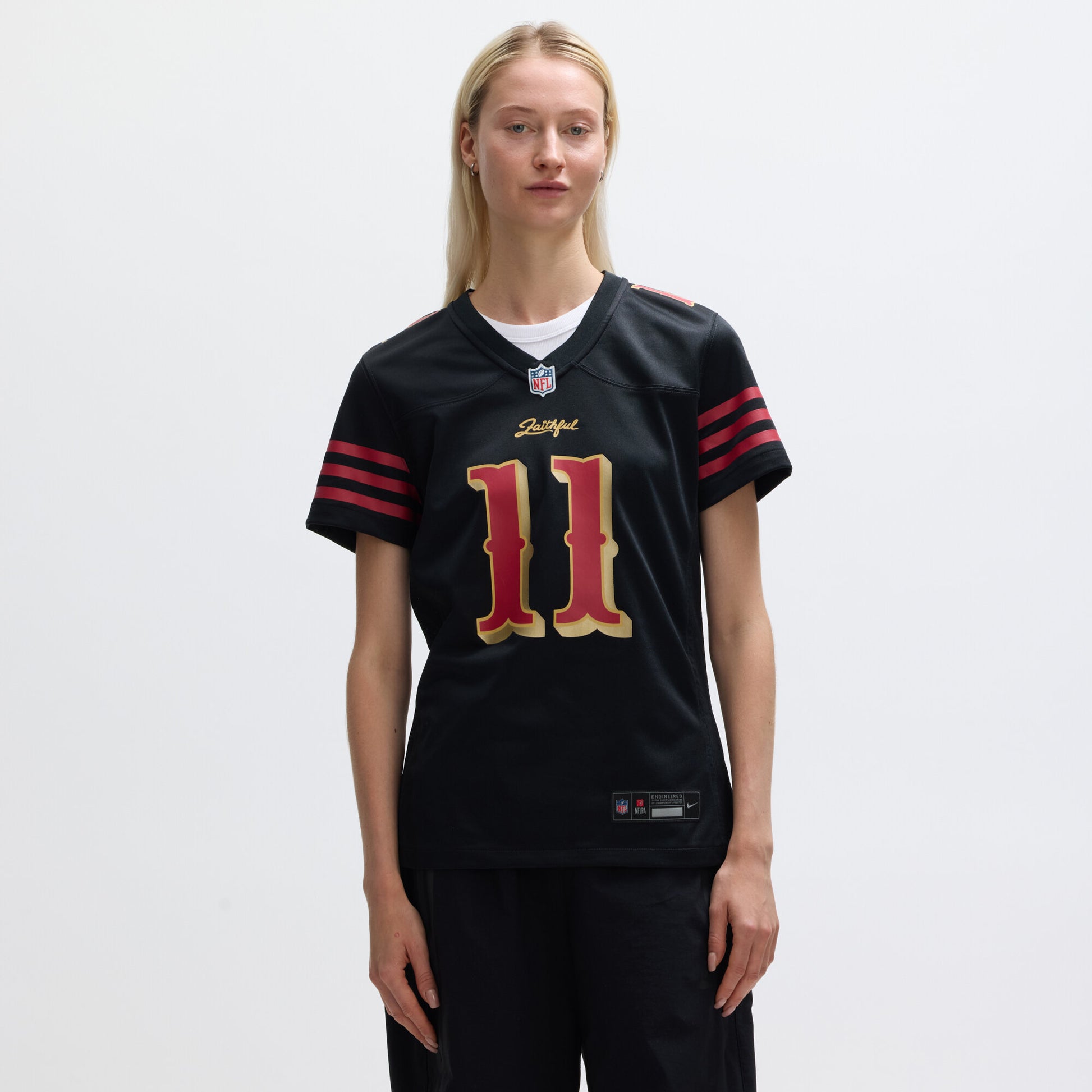 Brandon Aiyuk San Francisco 49ers Nike Women's 2025 Rivalries Collection Game Jersey - Black