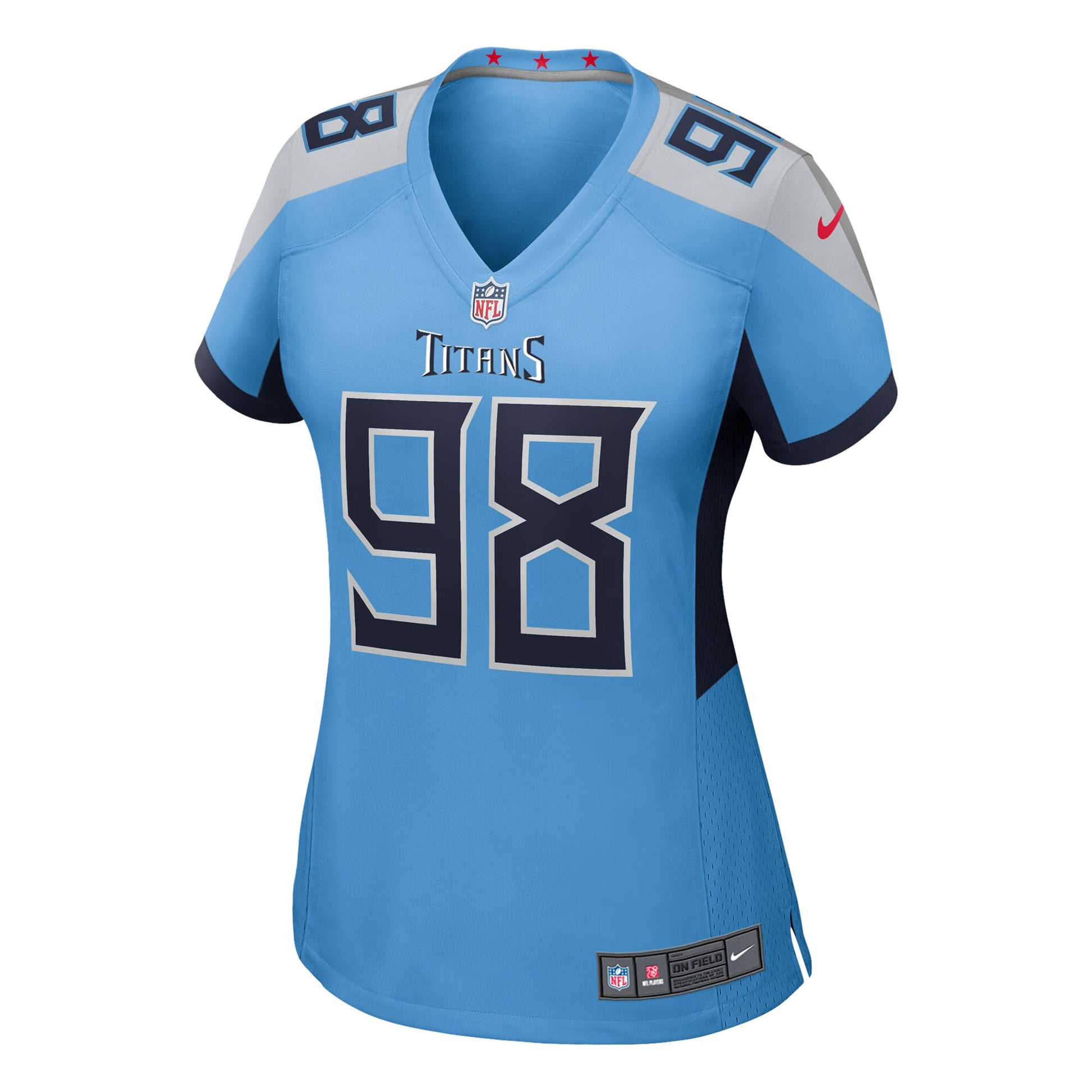 Jeffery Simmons Tennessee Titans Nike Women's Team Game Jersey -  Light Blue