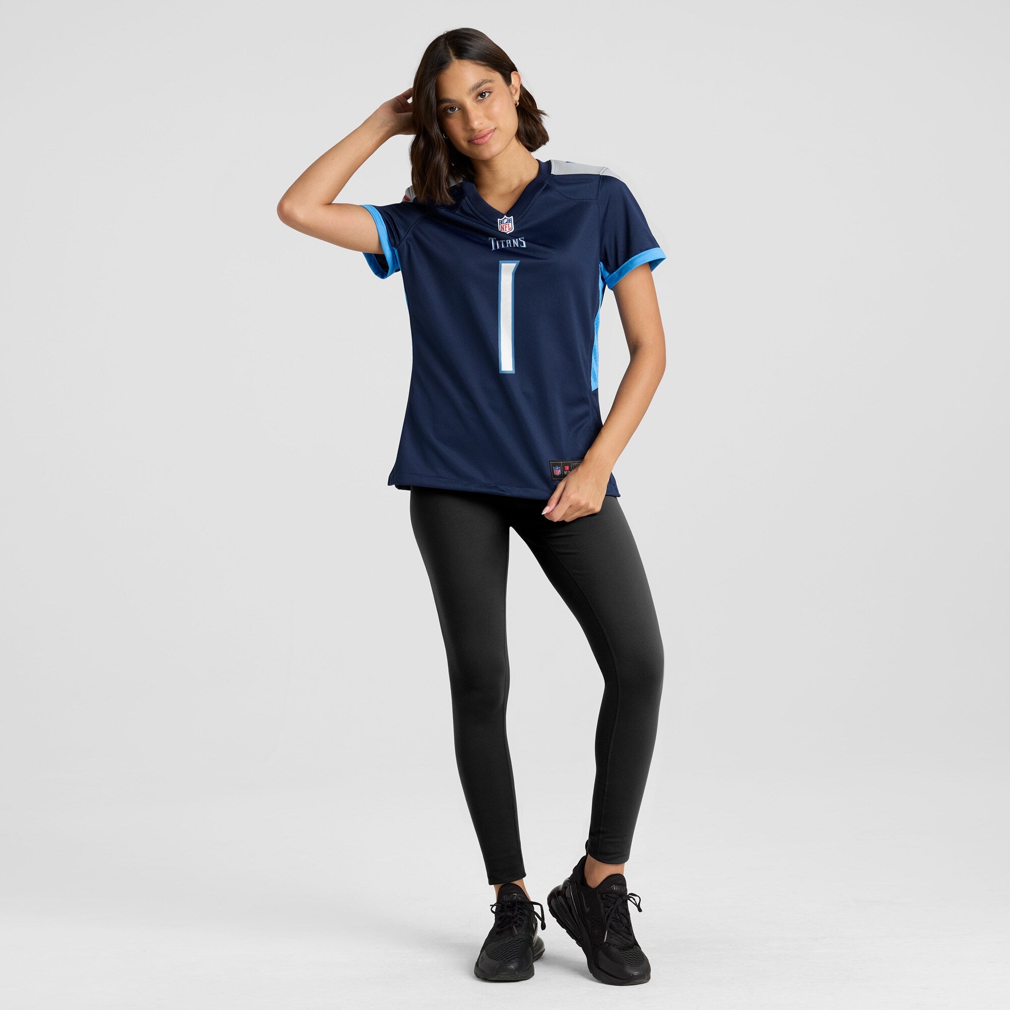 Number 1 Mom Tennessee Titans Nike Women's Game Jersey - Navy