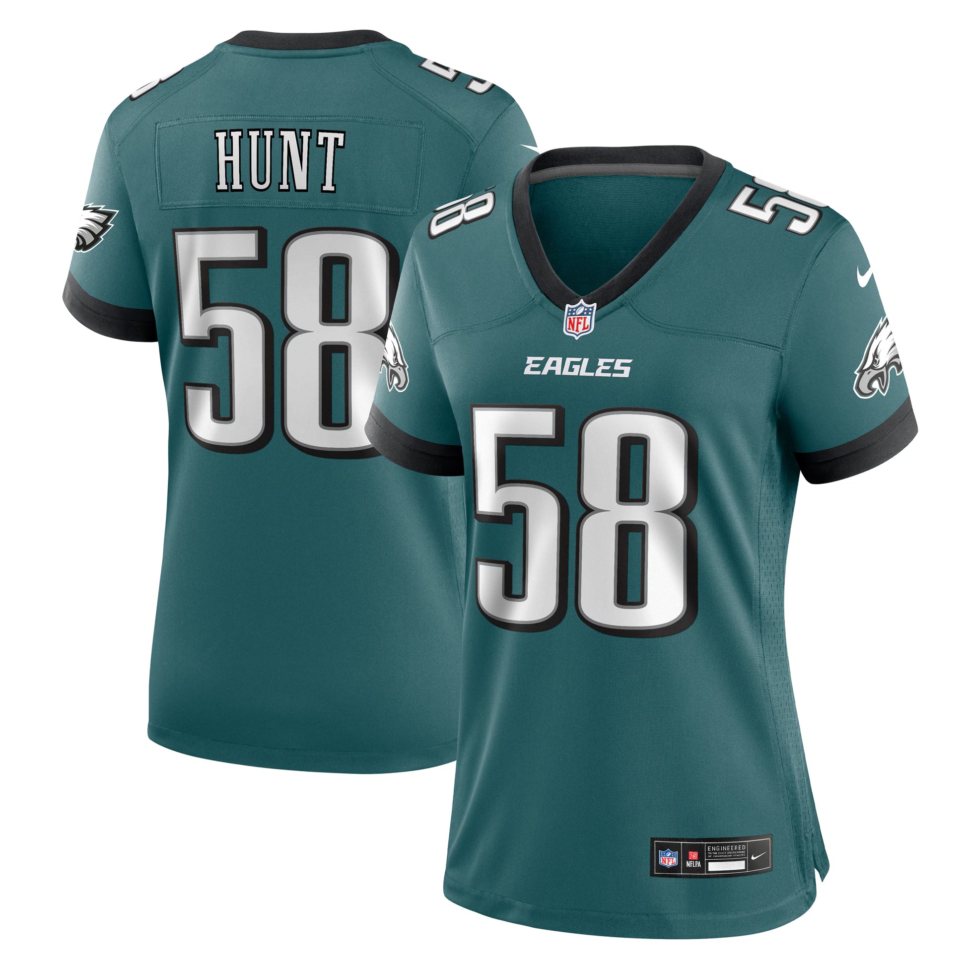 Jalyx Hunt Philadelphia Eagles Nike Women's Team Game Jersey - Midnight Green