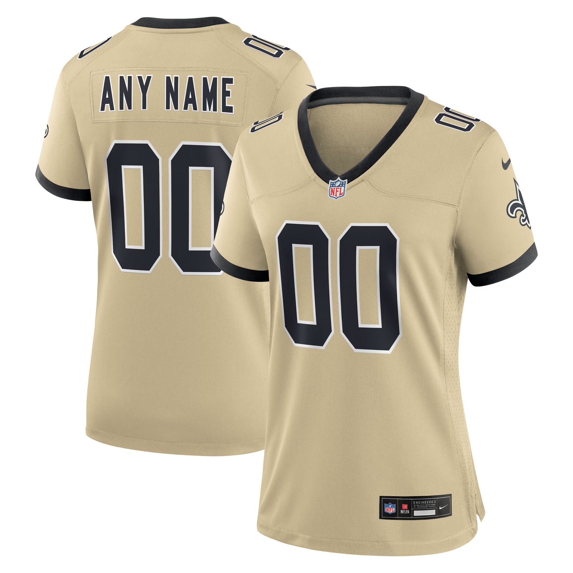 New Orleans Saints Nike Women's Gameday Golds Alternate Custom Game Jersey - Gold