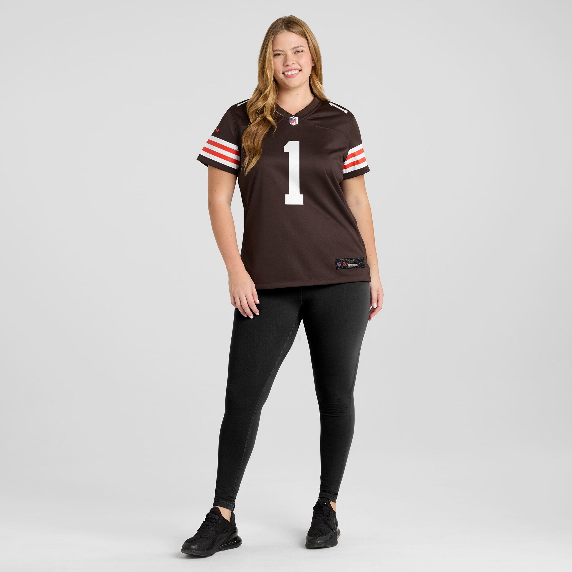 Number 1 Bride Cleveland Browns Nike Women's Game Jersey - Brown