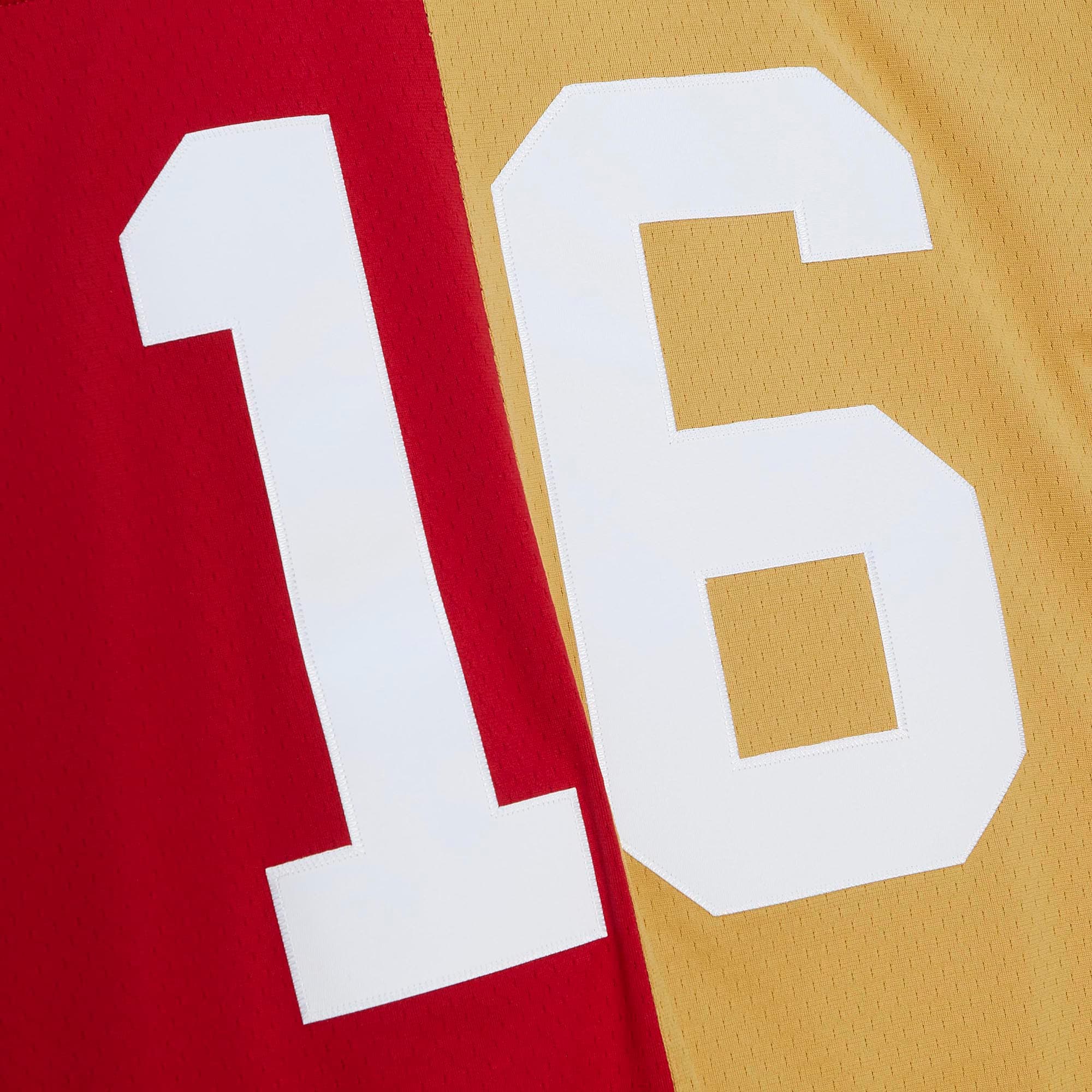 Joe Montana San Francisco 49ers Mitchell &amp; Ness 1990 Split Legacy Replica Jersey - Scarlet/Gold