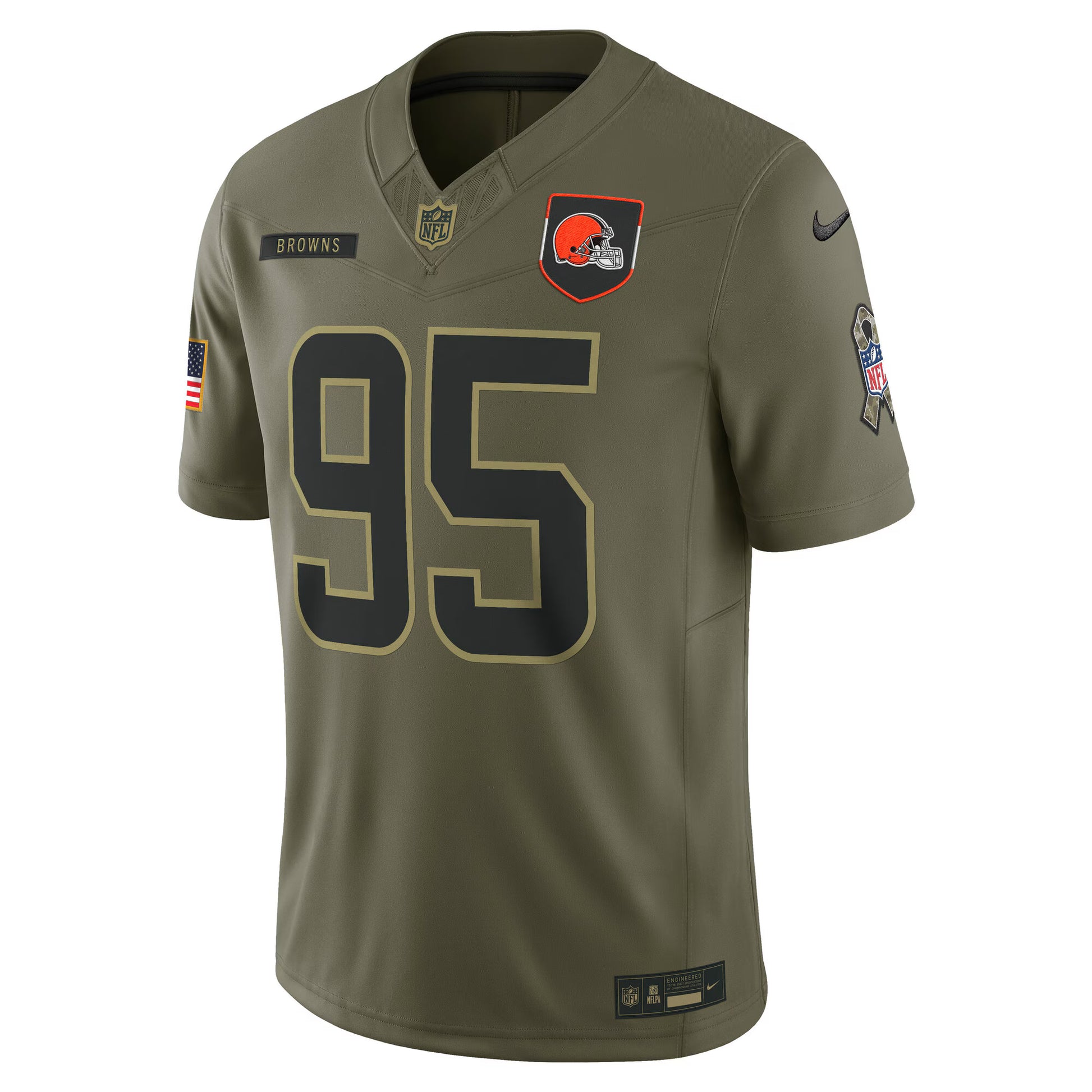 Myles Garrett Cleveland Browns Nike 2025 Salute to Service Limited Jersey - Olive