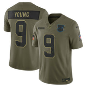 Bryce Young Carolina Panthers Nike 2025 Salute to Service Limited Jersey - Olive