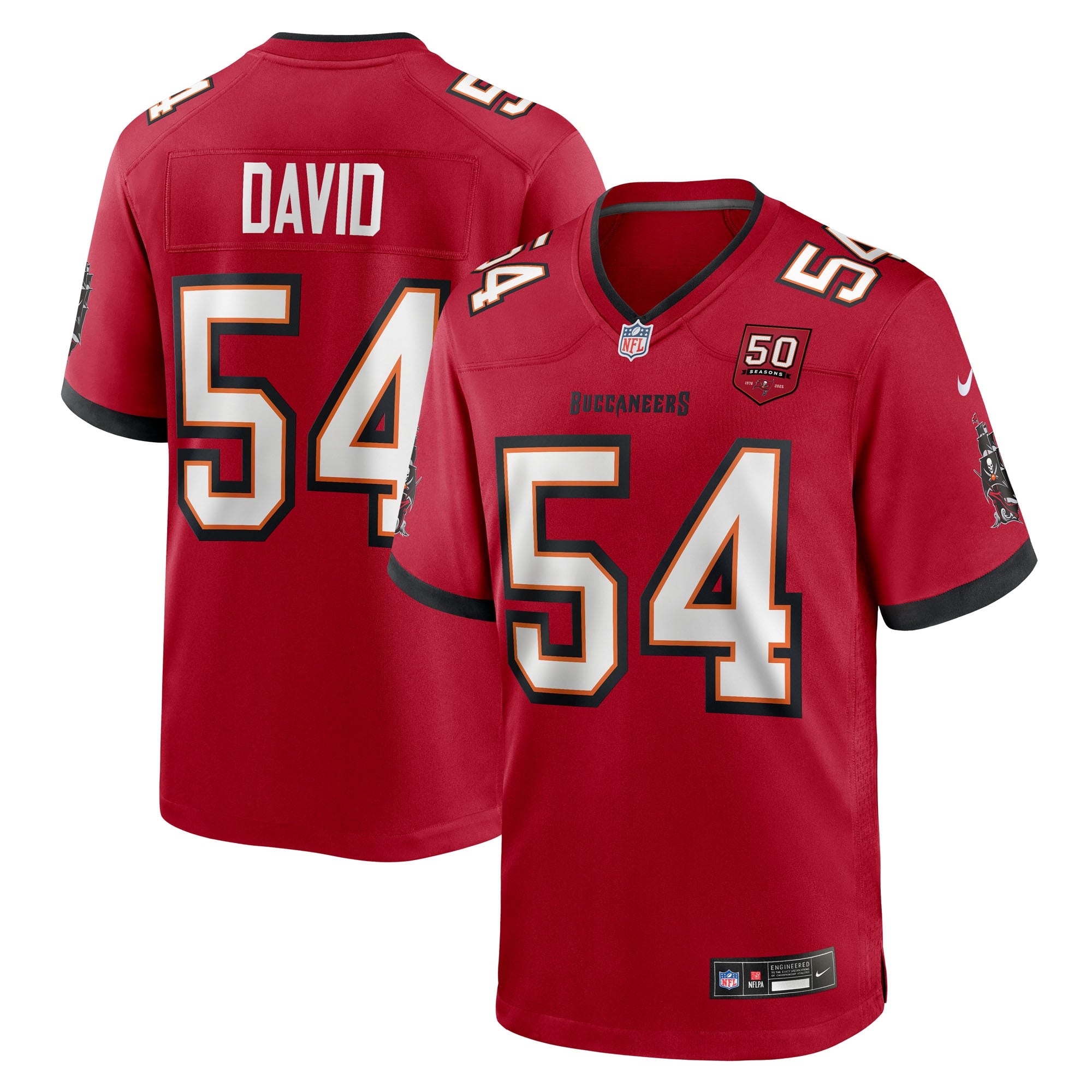 Lavonte David Tampa Bay Buccaneers Nike 50th Season Team Game Jersey - Red