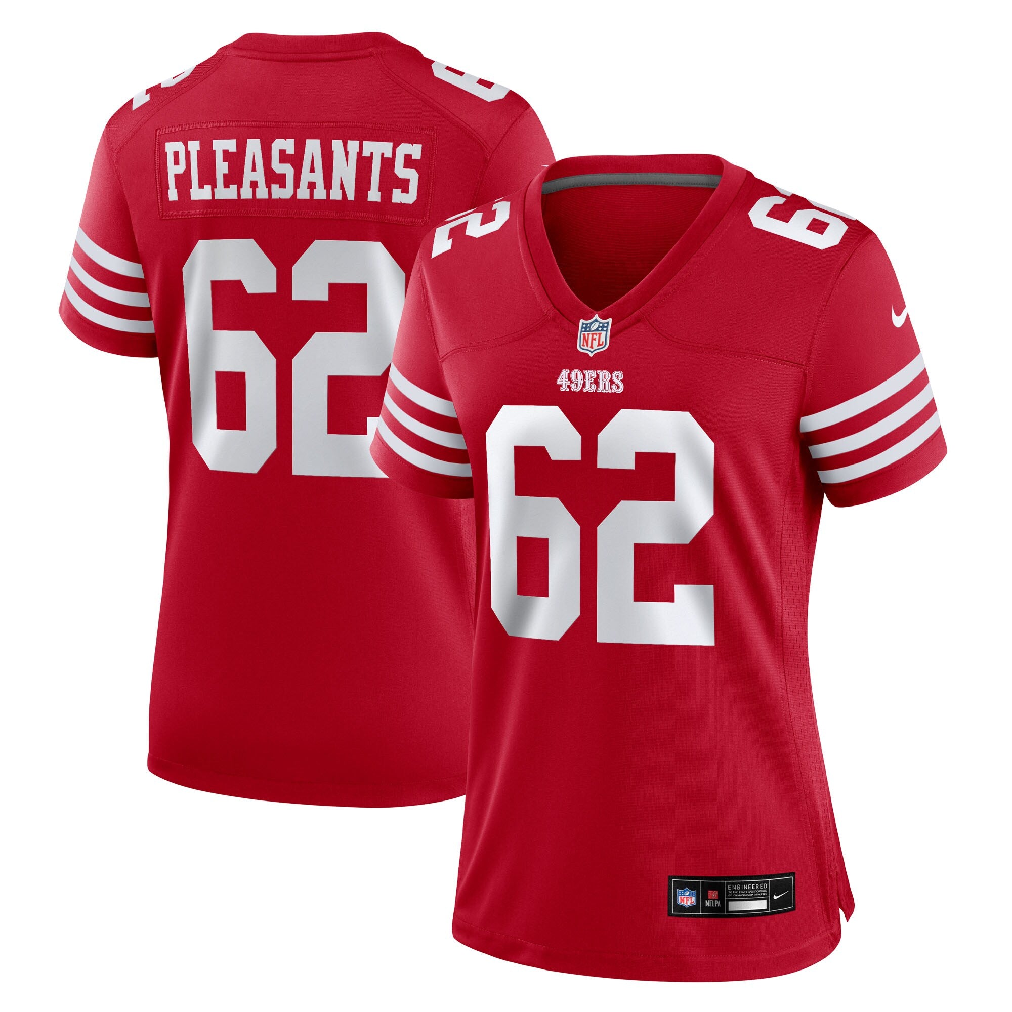 Austen Pleasants San Francisco 49ers Nike Women's Team Game Jersey -  Scarlet