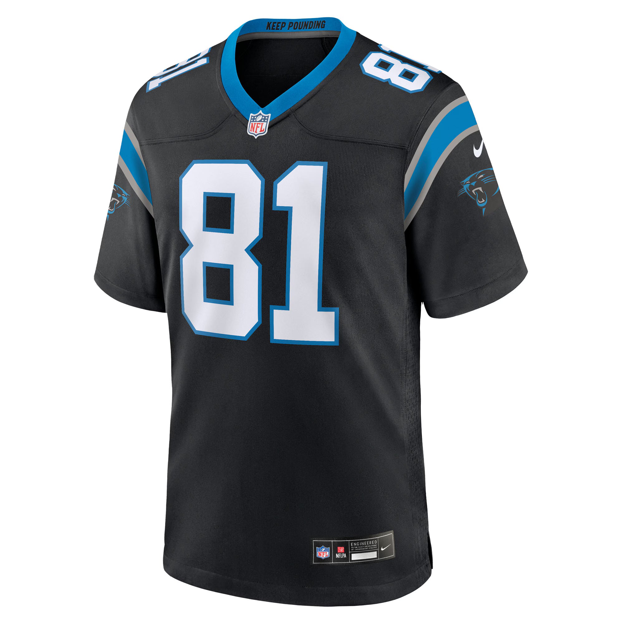 Dalevon Campbell Carolina Panthers Nike Team Game Jersey -  Black