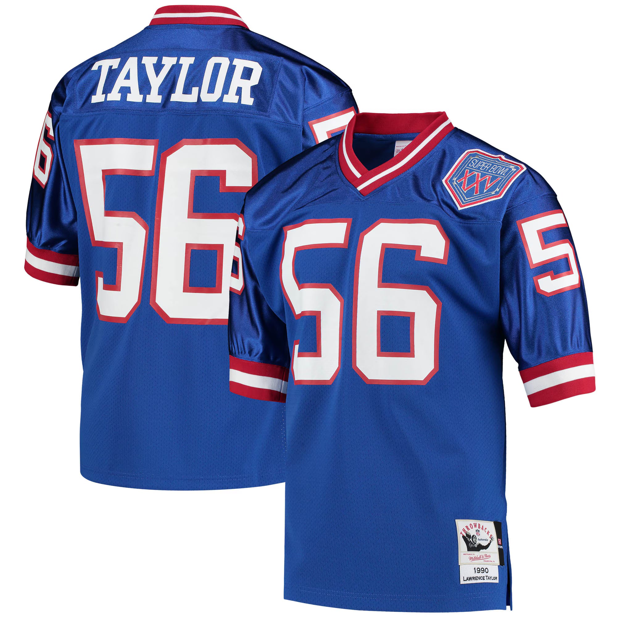 Lawrence Taylor New York Giants 1990 Mitchell &amp; Ness Authentic Throwback Retired Player Jersey - Royal