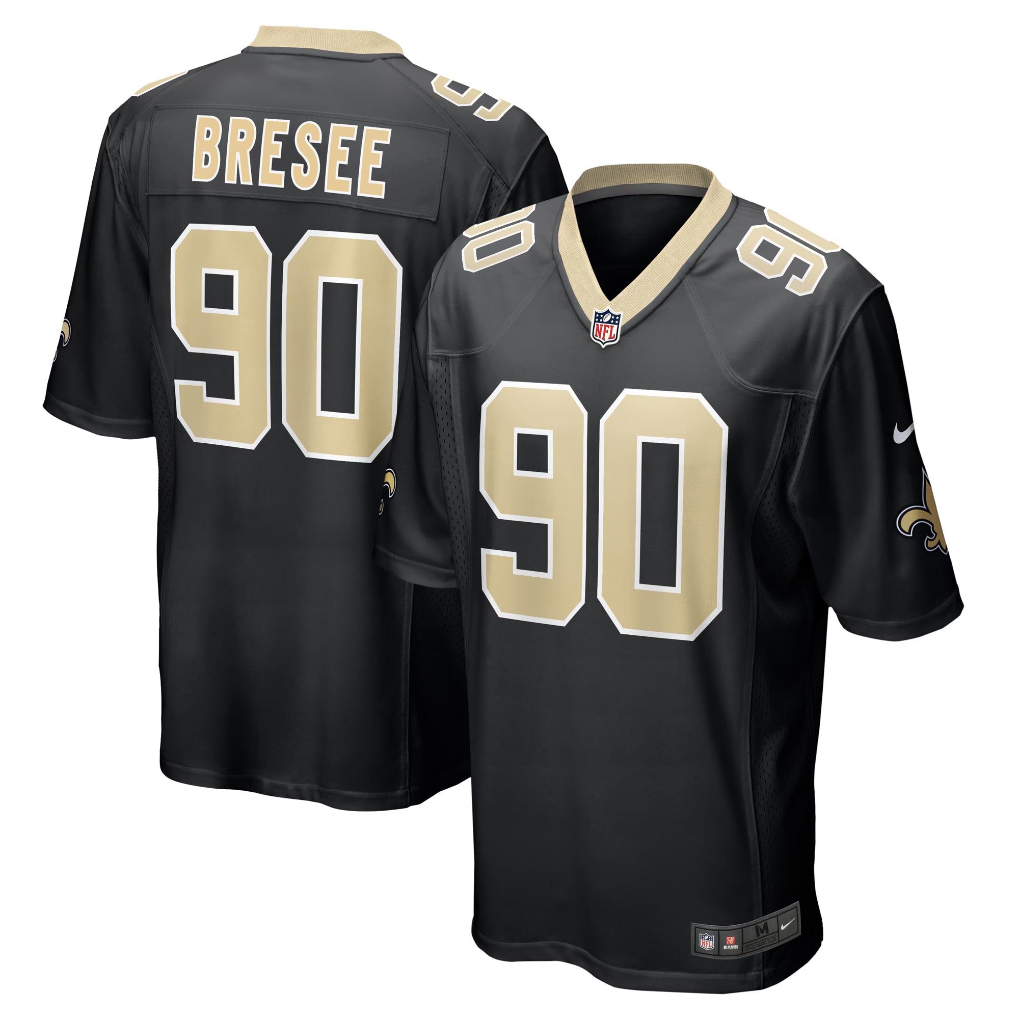 Bryan Bresee New Orleans Saints Nike  Game Jersey - Black