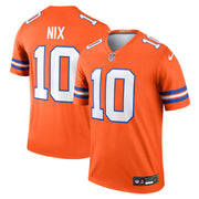 Bo Nix Denver Broncos Nike Legend Player Performance Top - Orange