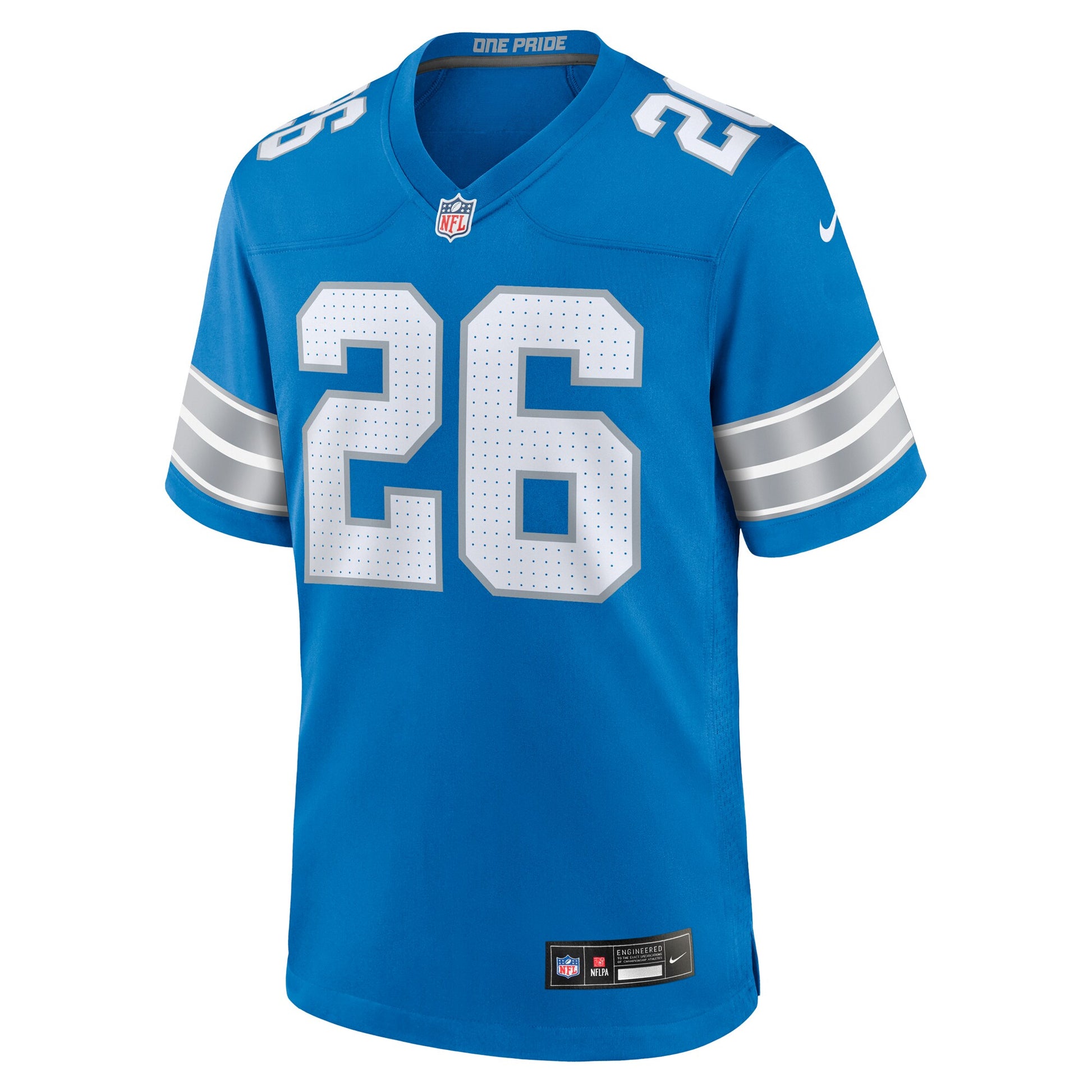 Tre Flowers Detroit Lions Nike Team Game Jersey -  Blue