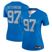 Aidan Hutchinson Detroit Lions Nike Women's Alternate Legend Player Performance Top -  Blue