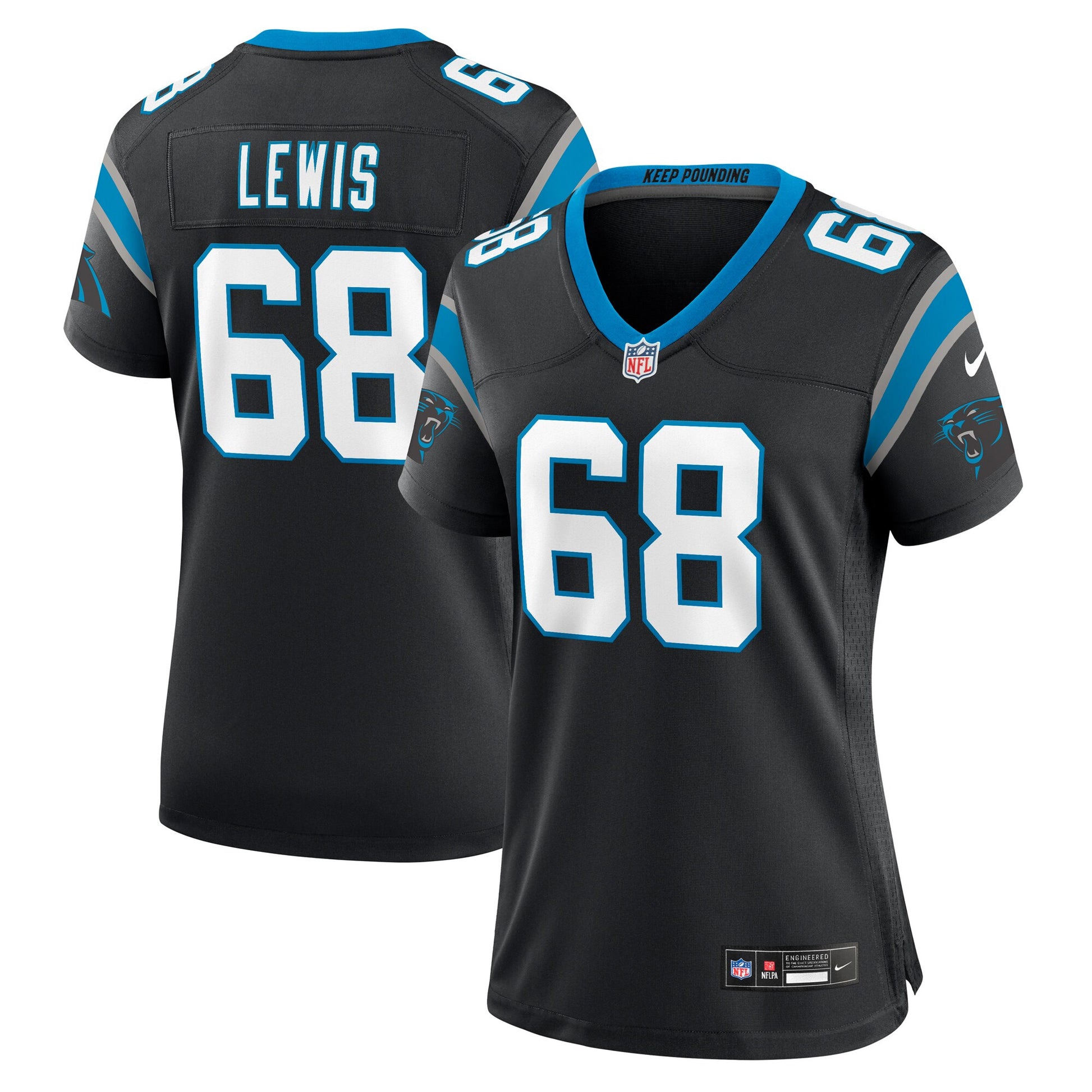 Damien Lewis Carolina Panthers Nike Women's  Game Jersey -  Black