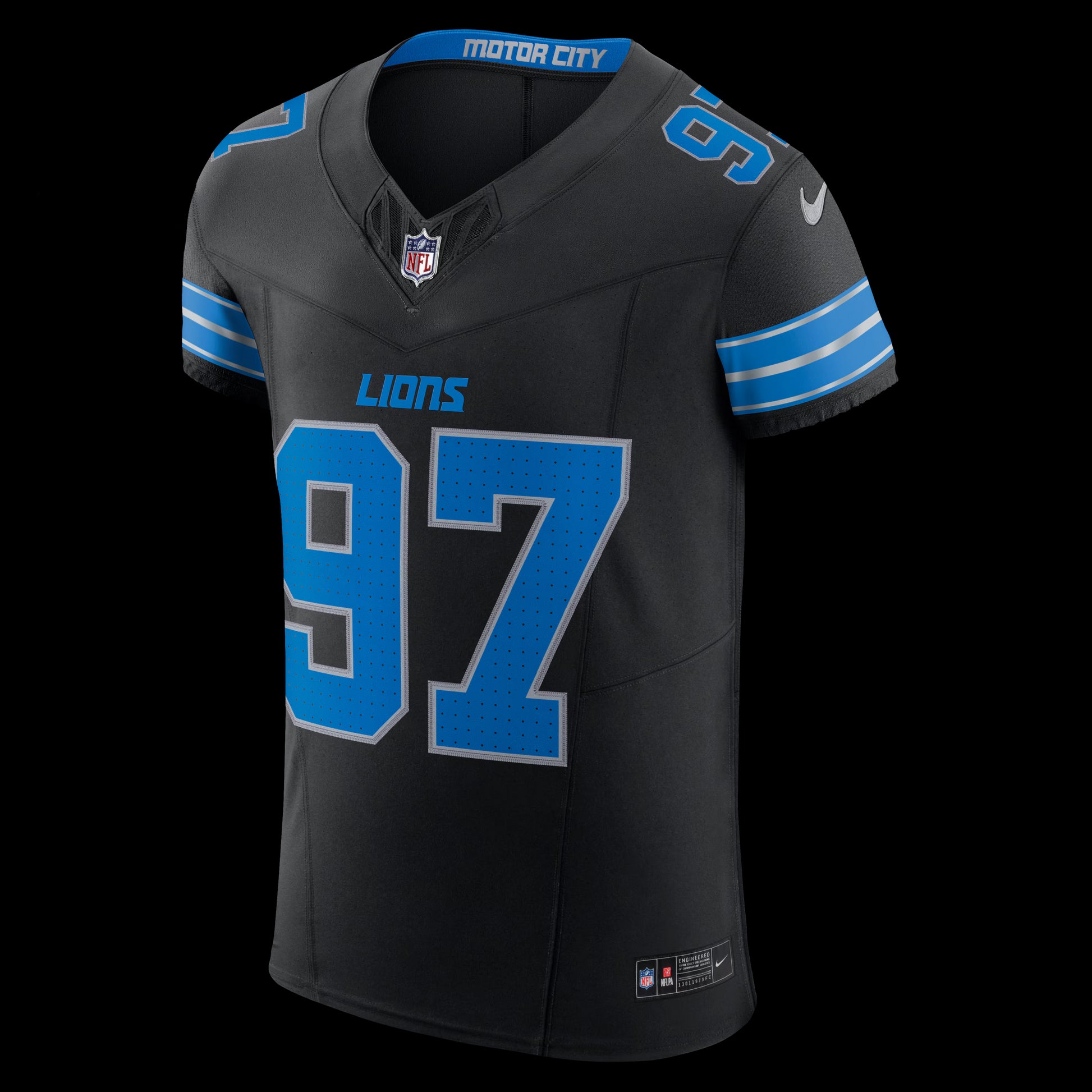 Aidan Hutchinson Detroit Lions Nike Alternate Vapor F.U.S.E. Elite Jersey - Black