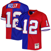Jim Kelly Buffalo Bills Mitchell &amp; Ness 1990 Split Legacy Replica Jersey - Royal/Red