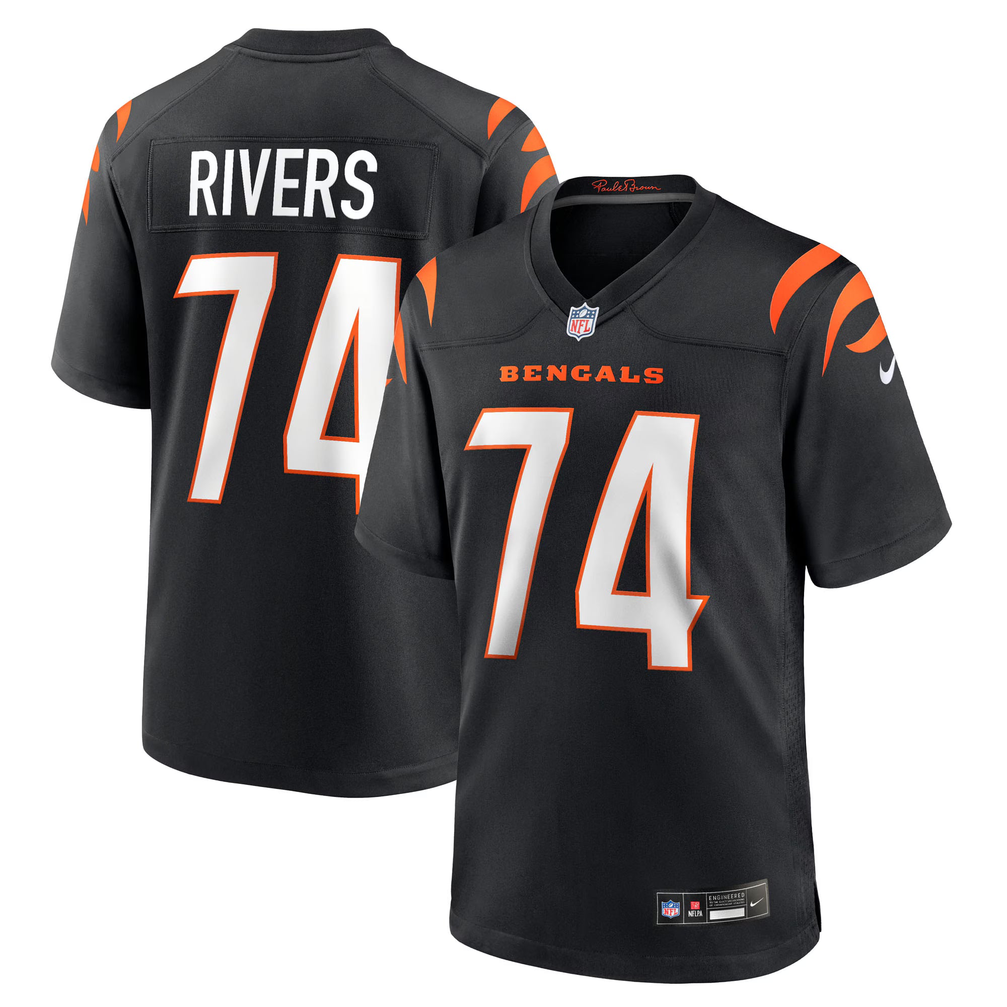 Jalen Rivers Cincinnati Bengals Nike Team Game Jersey -  Black