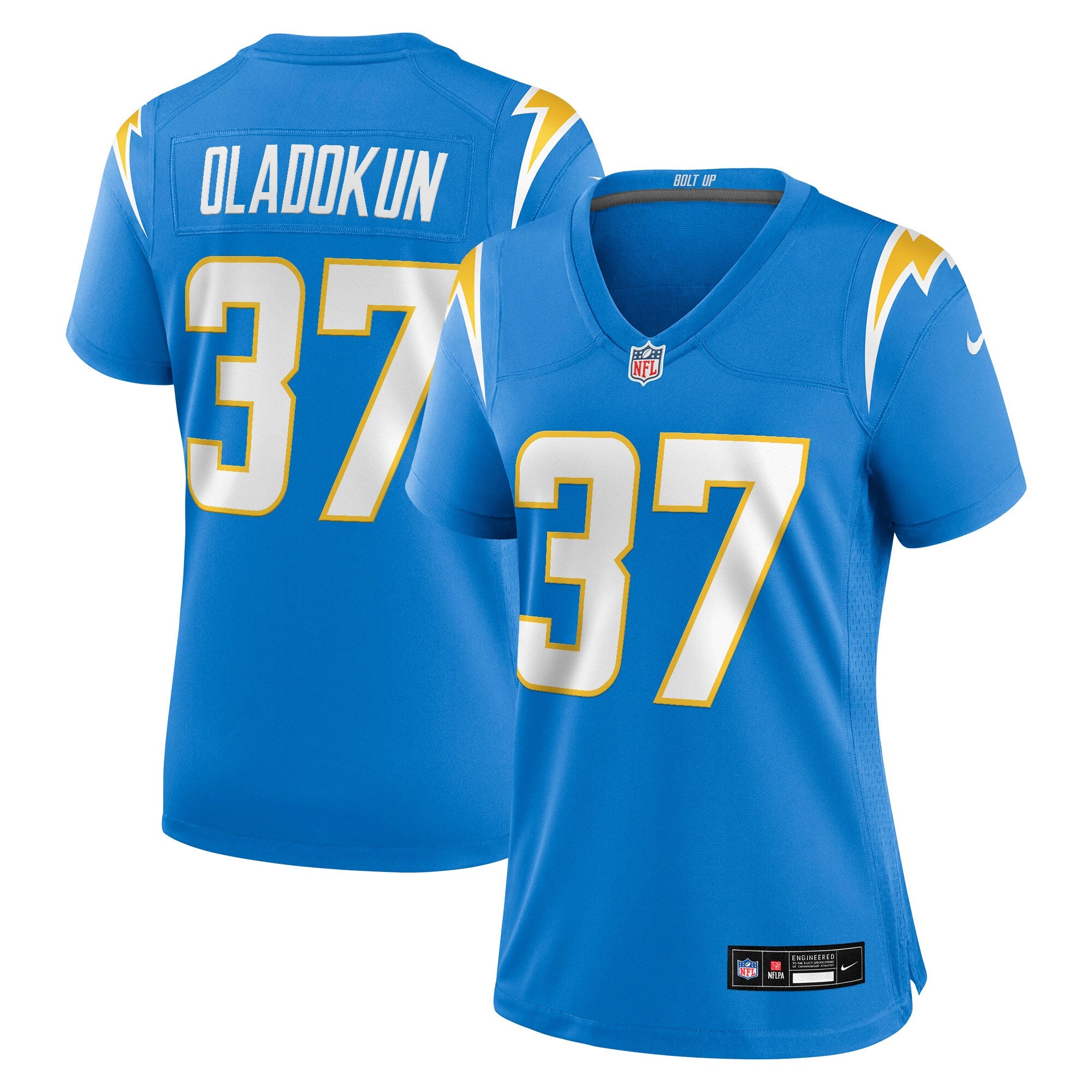 Jordan Oladokun Los Angeles Chargers Nike Women's Team Game Jersey -  Powder Blue