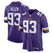 Jonathan Allen Minnesota Vikings Nike Team Game Jersey -  Purple