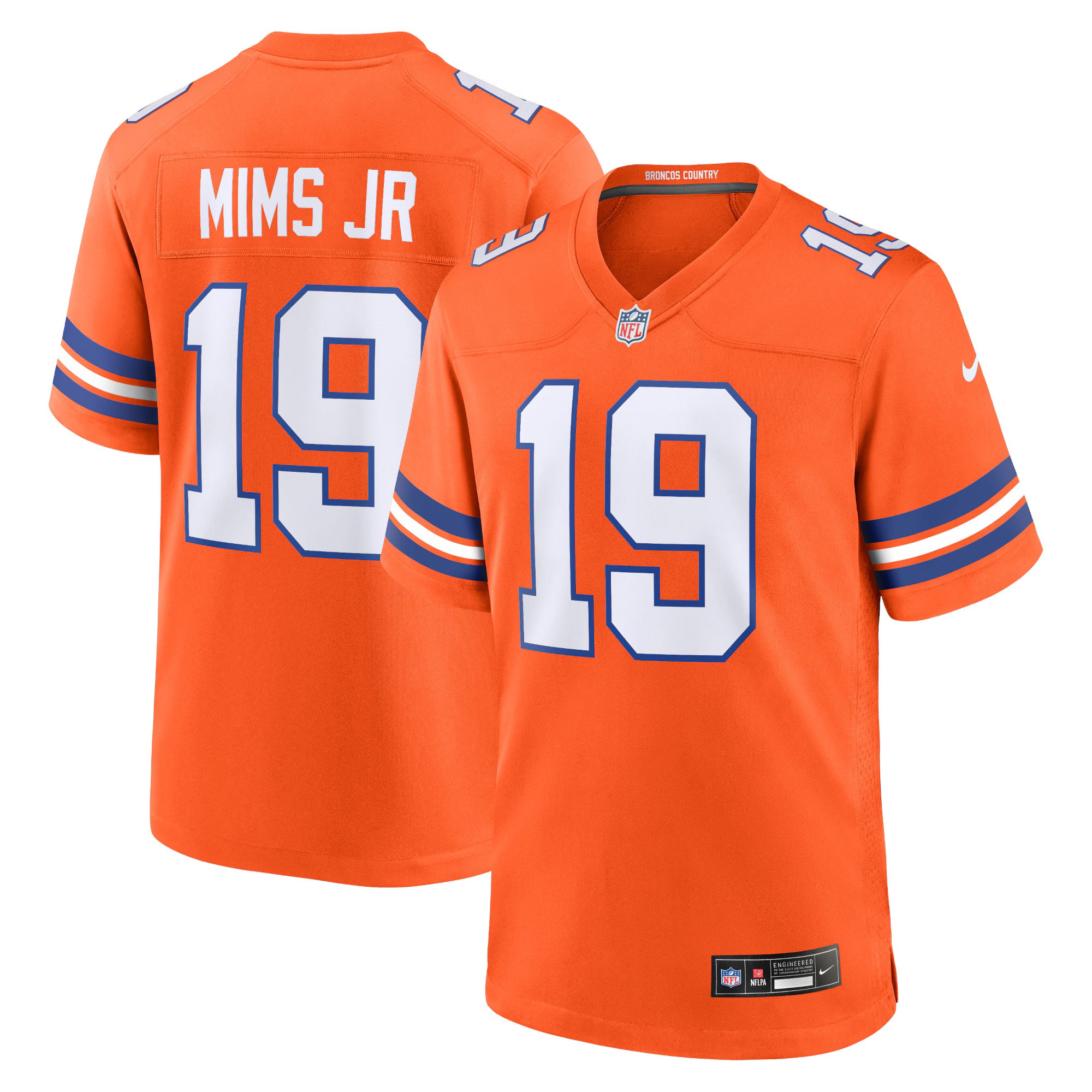 Marvin Mims Jr Denver Broncos Nike Mile High Collection 1977 Throwback Player Game Jersey - Orange