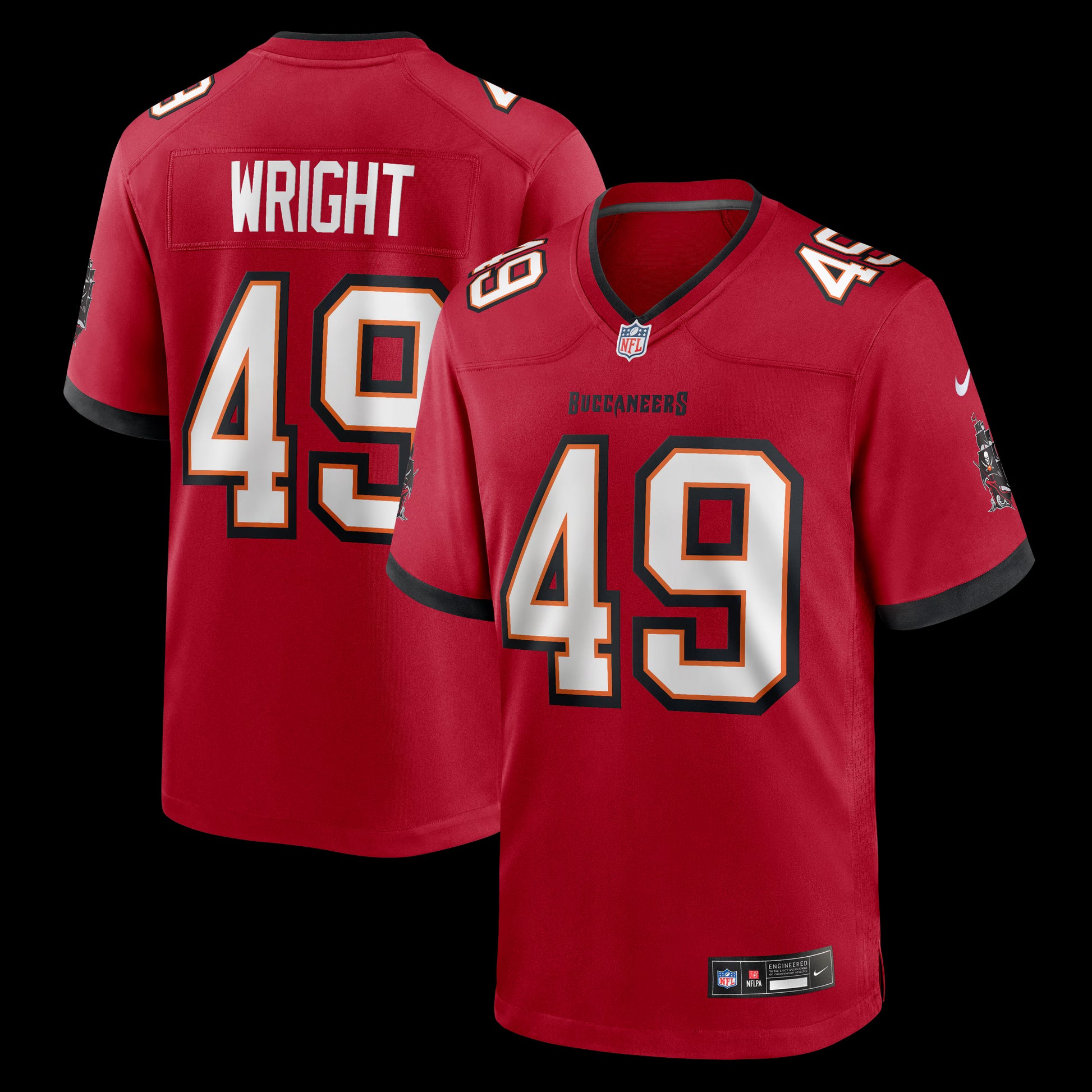 Owen Wright Tampa Bay Buccaneers Nike Team  Game Jersey -  Red
